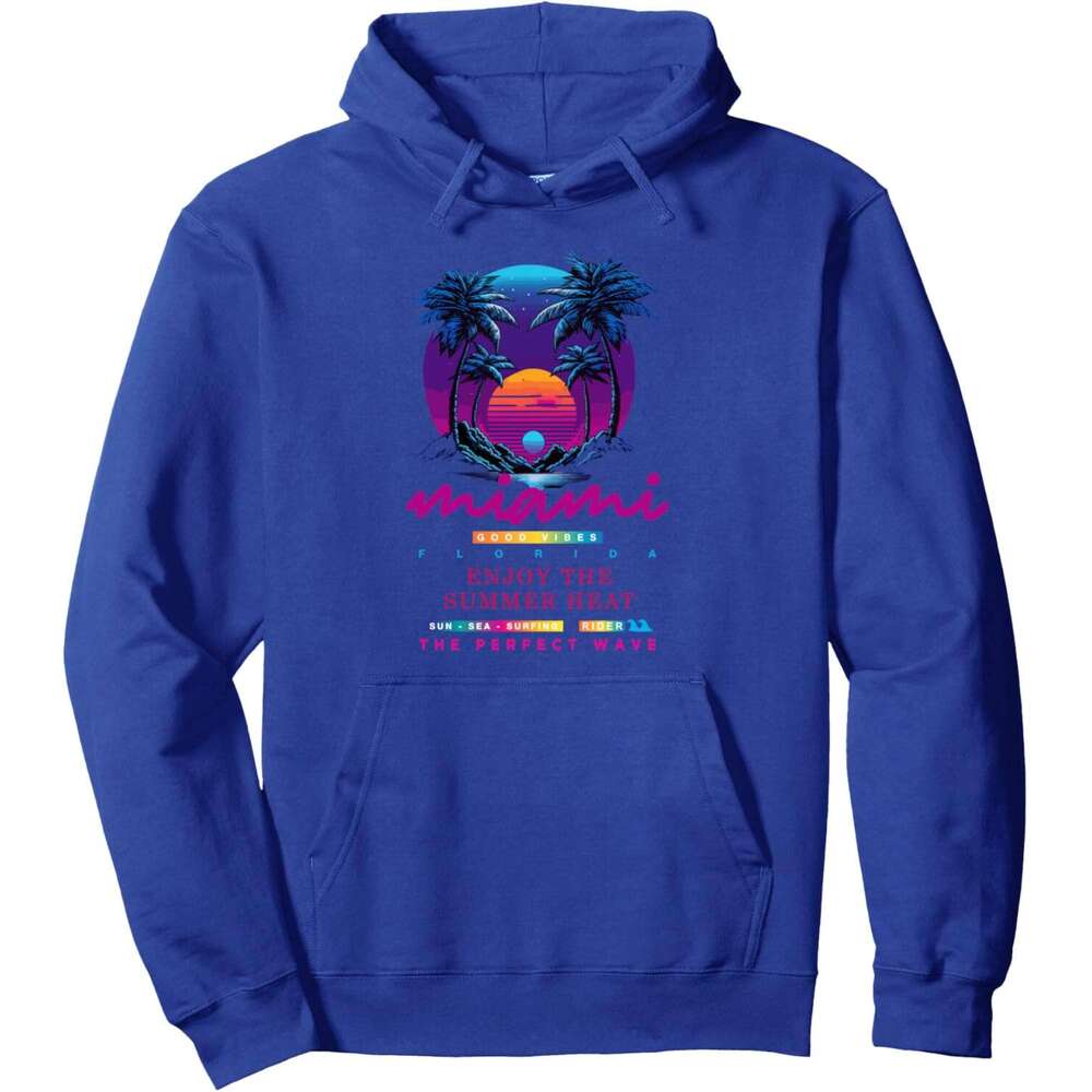 Hoodie for Mens Womens Beach I Love Miami Cool Miami Summer Graphic Design Pullover Hoodie Graphic Hoodies Sweatshirt Pullover Long Sleeve