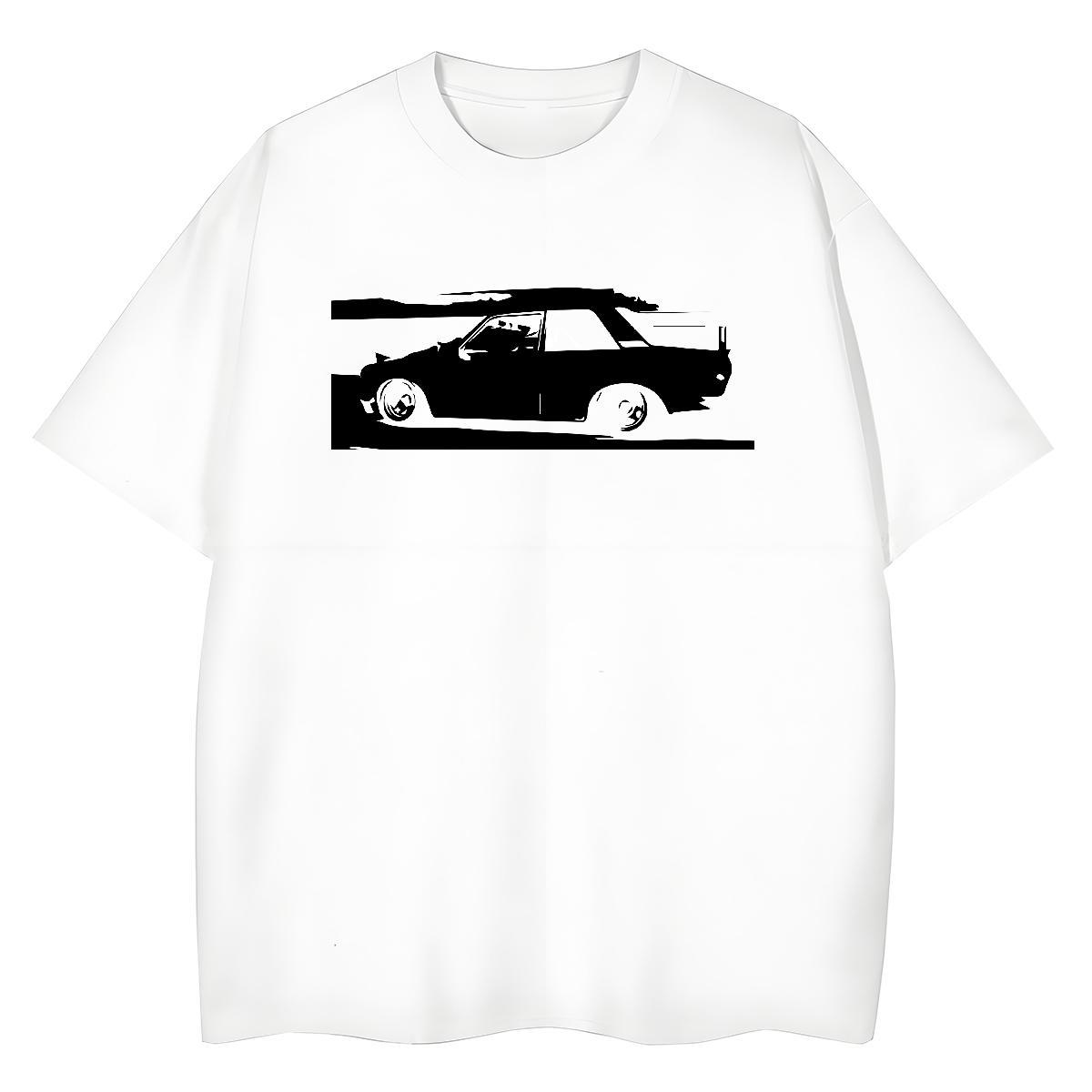 Fashion Casual T Shirt For Woman 230g 100% Cotton O-Neck Short Sleeve Sports Casual car Couples T Shirts Free Shipping Cartoon Print Top Shirts