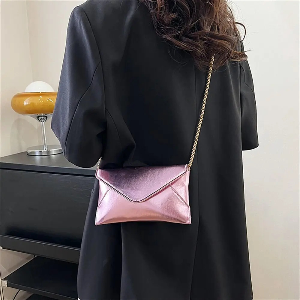 Fashion Womens Evening Shoulder Bag PU Leather Clutch Wallet Wedding Party Ball Envelope Handbag Silver Cross Body 240822
