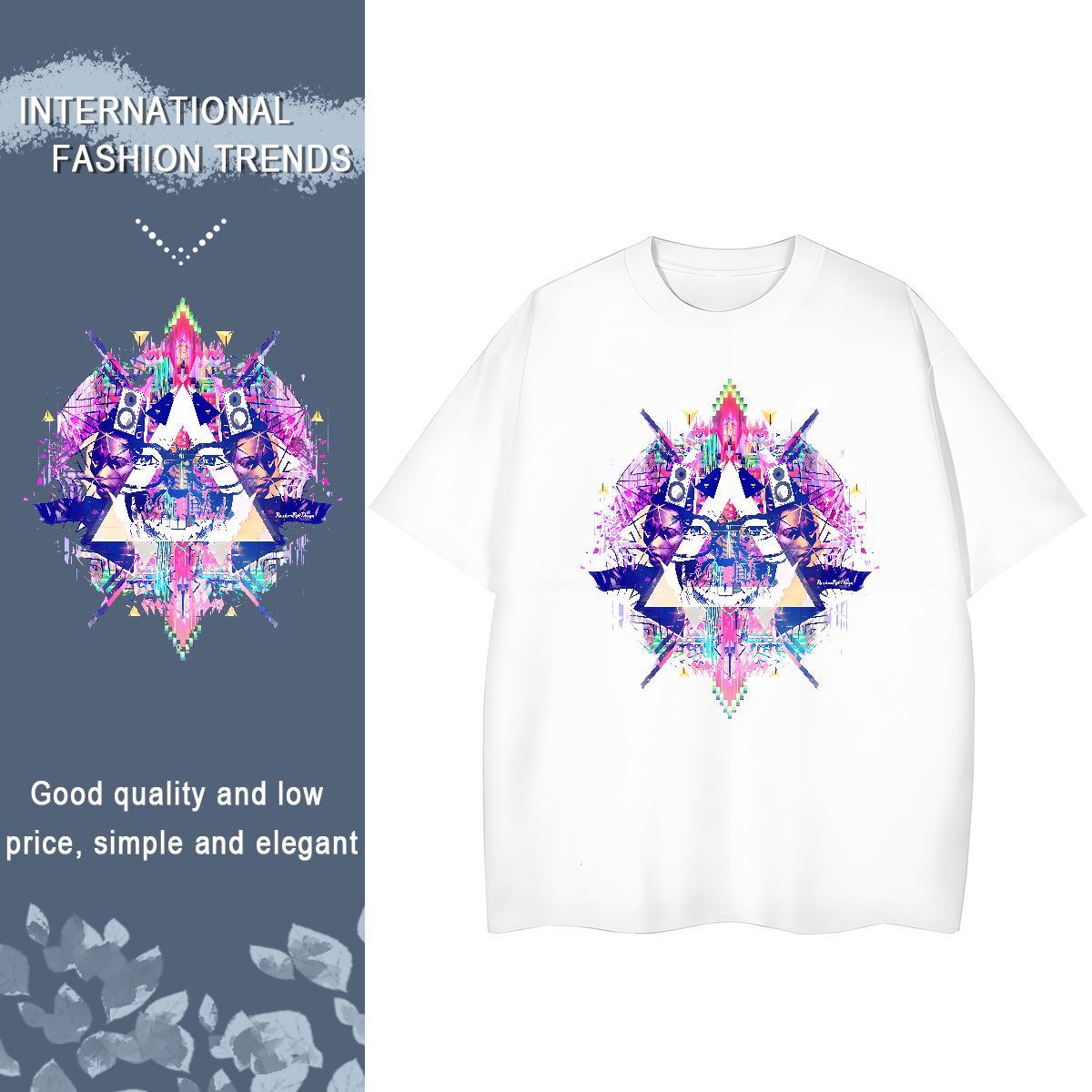 Casual New T Shirts Women 230g Pure Cotton Crew Neck Breathable Outdoor eye of the devil Womens Tshirts Comfortable Skull Tees Shirts