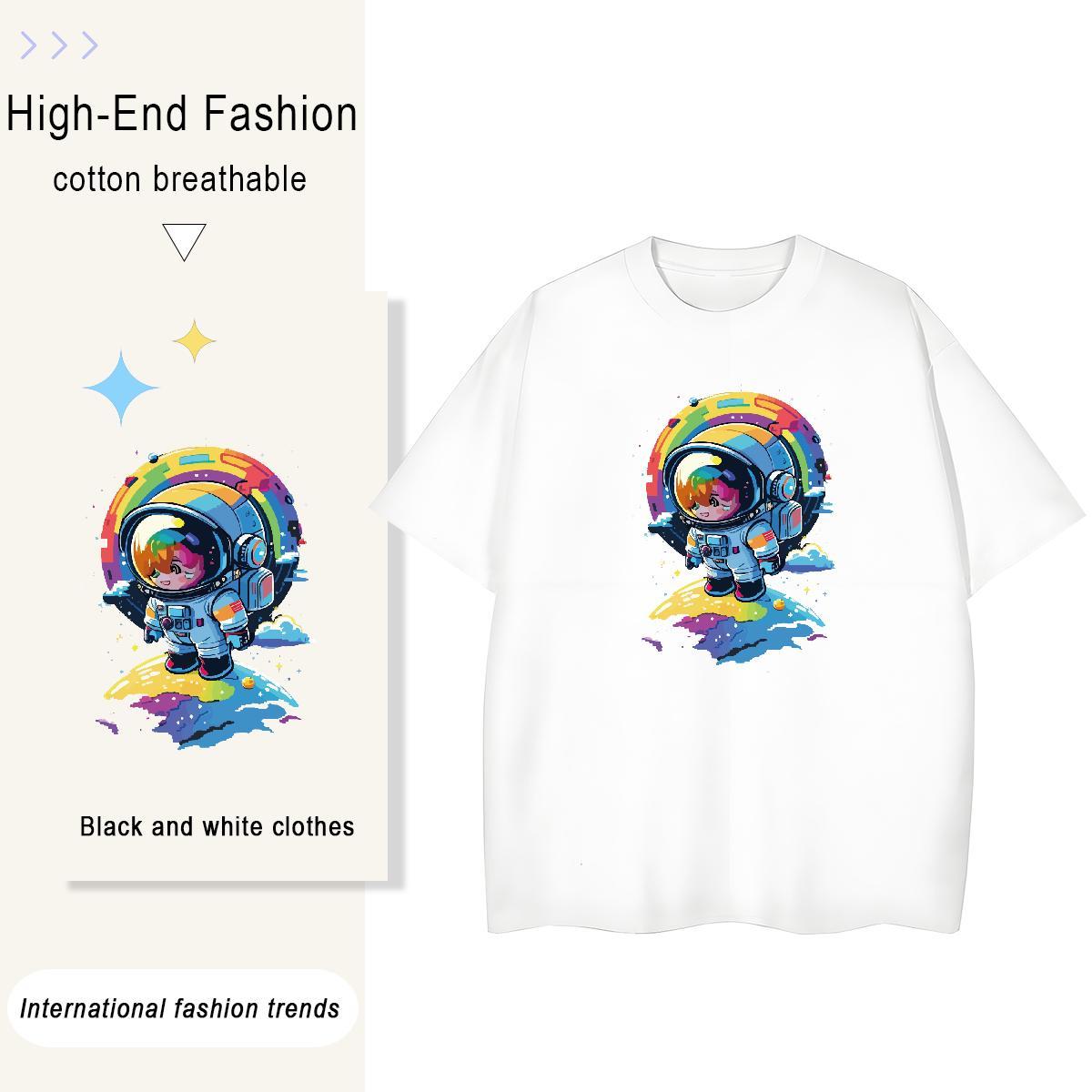 Nice Women Tshirts 230g Pure Cotton universe Casual Sport Women T Shirts Breathable Soft Customized Print Tees Shirts