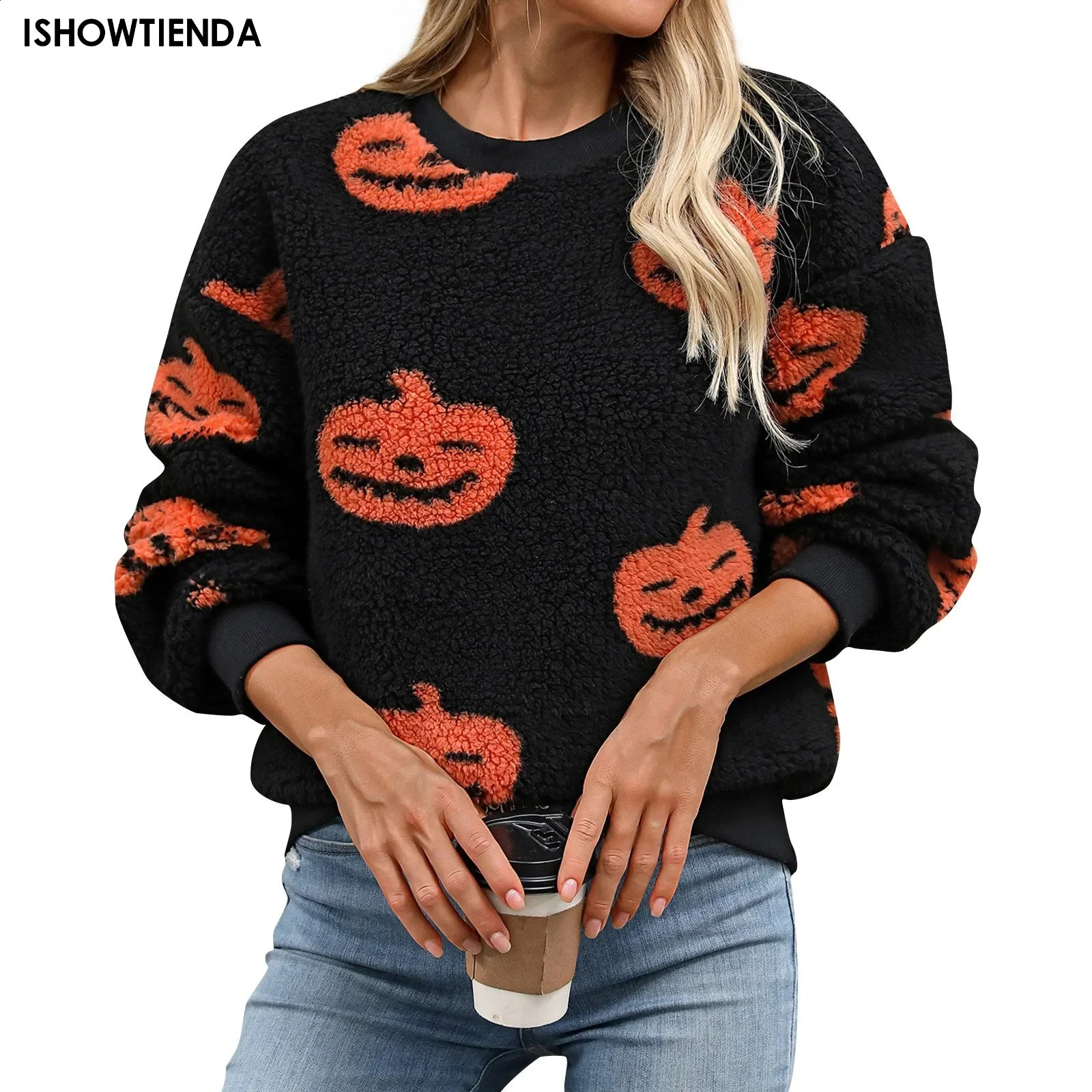 Autumn Winter Knitted Sweater Halloween Skull Graphic Knitwear Retro Vintage 90s Long Sleeve Womens Pullover Top Y2k Clothes 240821