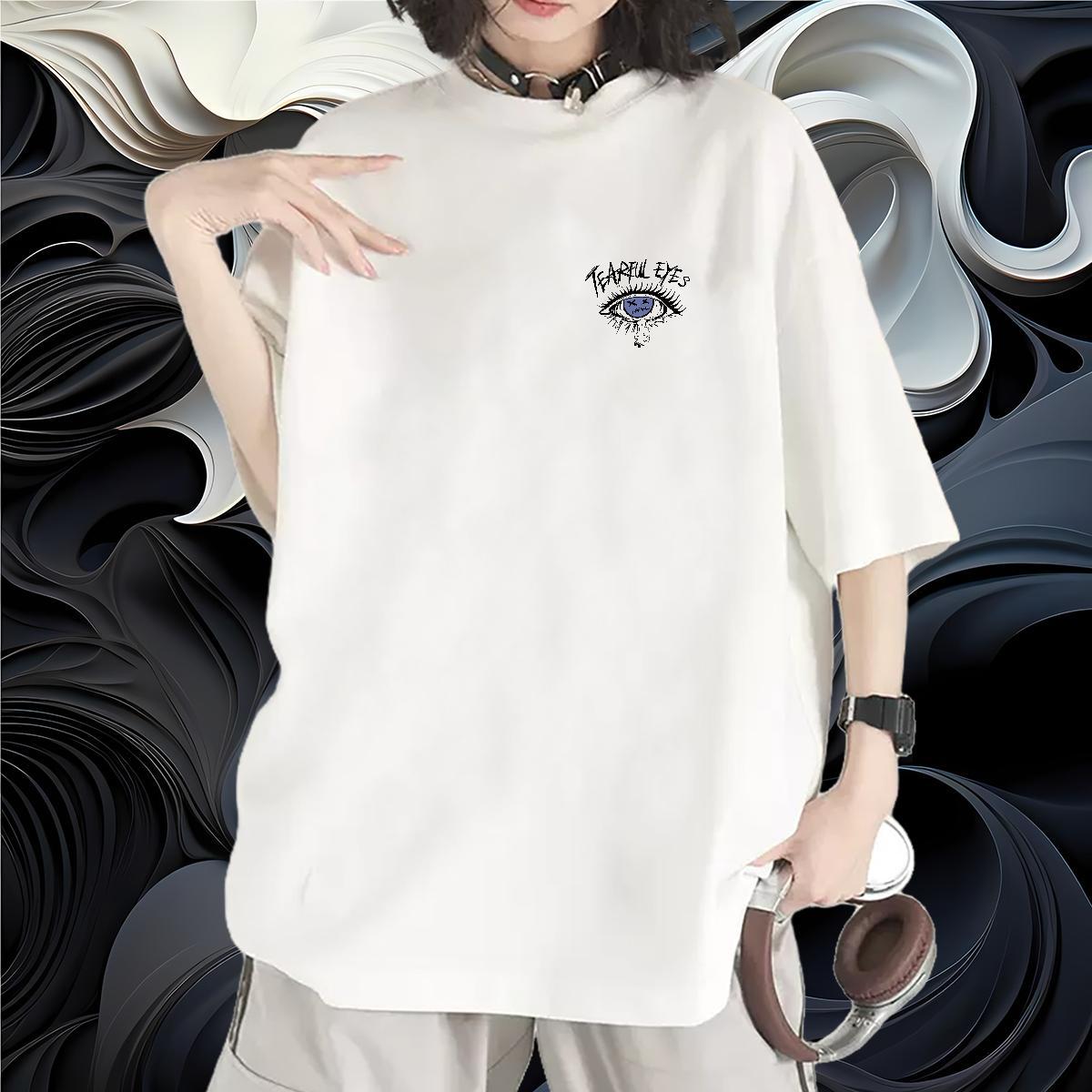 Free Shipping Unisex Tshirts 230g Pure Cotton icon High Street Hip Hop Woman T Shirts Breathable Short Sleeve Cartoon Print Tees Shirts