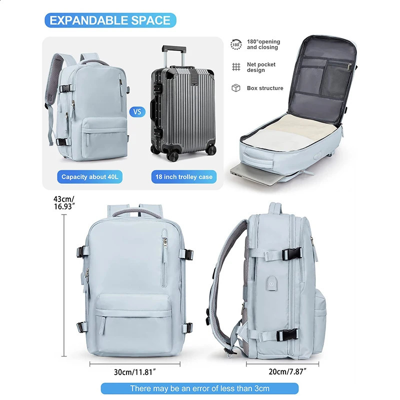 Travel Backpack Student Backpack Large Capacity Boarding Travel Duffel Bag Middle and High Travel Backpack 240821