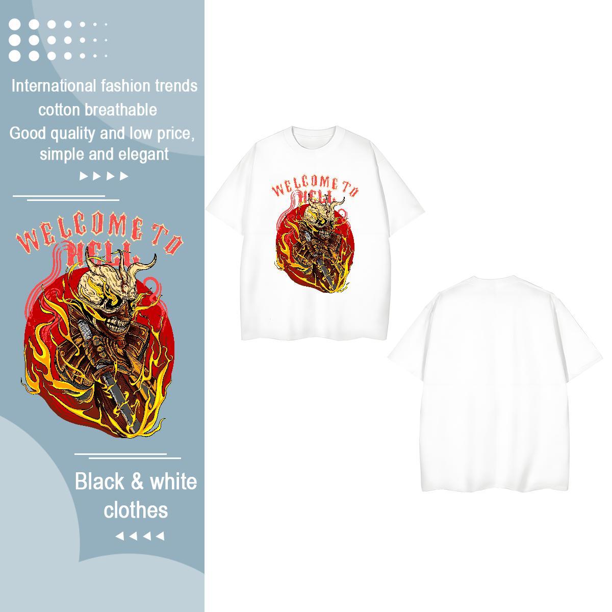 Brand Womens T Shirts Round Neck Short Sleeve 230g 100% Cotton Couples T Shirts Custom Print Plus Size ET Casual Daily Wear High quality Tops Tees