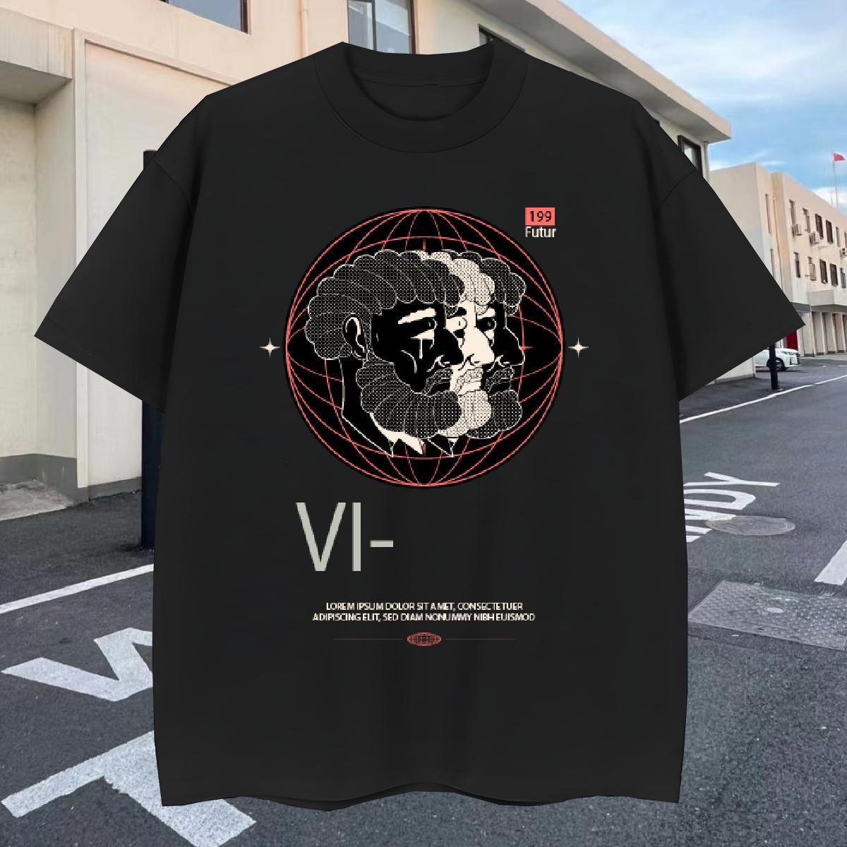 Cool Men Tees Street wear Hip Hop 100% Cotton 230g DIY Printed Short Sleeve O-Neck star T Shirts Men Fashion Designer Top Tees