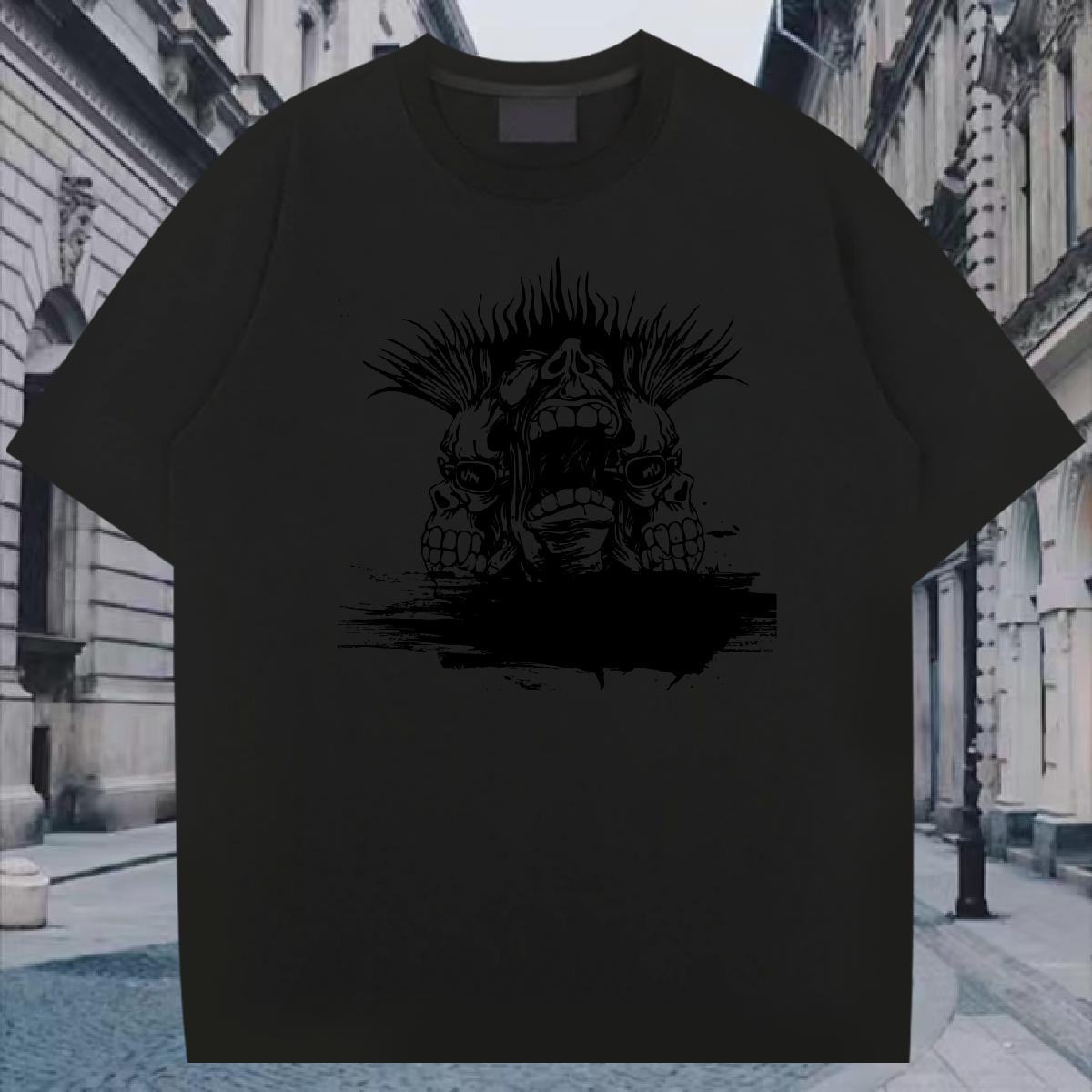 2024 Summer Anime Printing Street Tshirt for Man Woman scary Crew Neck Breathable 100% Cotton 230g T-Shirts for Men TOP Quality Custom Print Plus Size