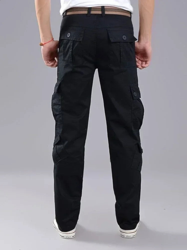 Trouser mens longdistance straight Korean cargo pants outdoor large highquality street loose fit 240821