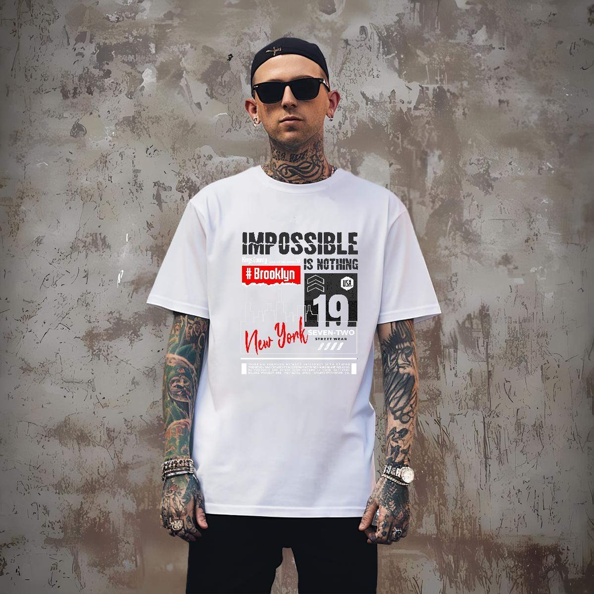 Comfortable NEW YORK T Shirt For Man Daily Outfit Men Tshirts 230g 100% Cotton Factory Direct Short Sleeve O-Neck Graphic Tops Shirt
