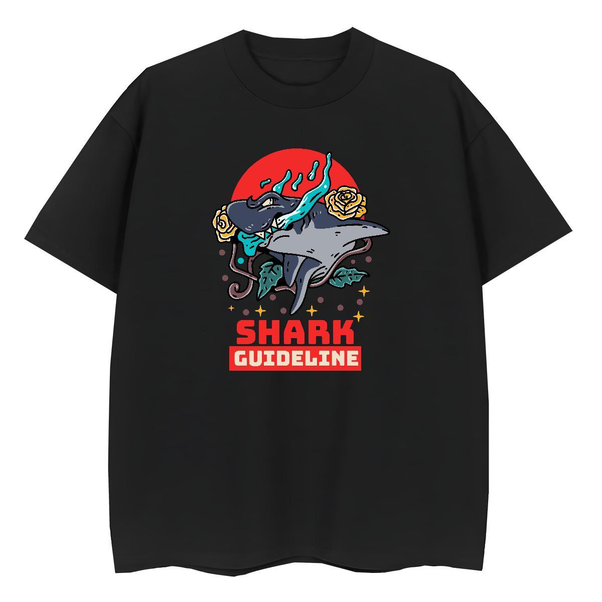 2024 Designer Woman T Shirts Breathable Short Sleeve 230g Pure Cotton Women Tshirts Cartoon Floral Printing shark Spring Summer Lady Tops Shirt