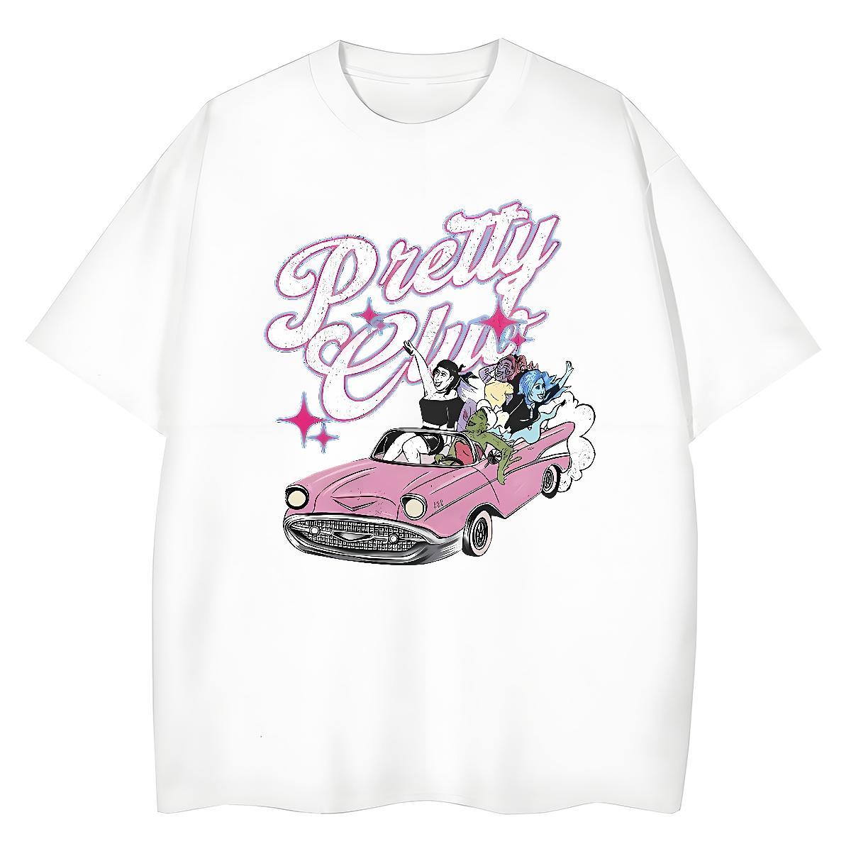 2024 DIY T Shirt For Woman 230g Pure Cotton Breathable Crew Neck Outdoor car Women Tees Lady Custom Cartoon Clothings