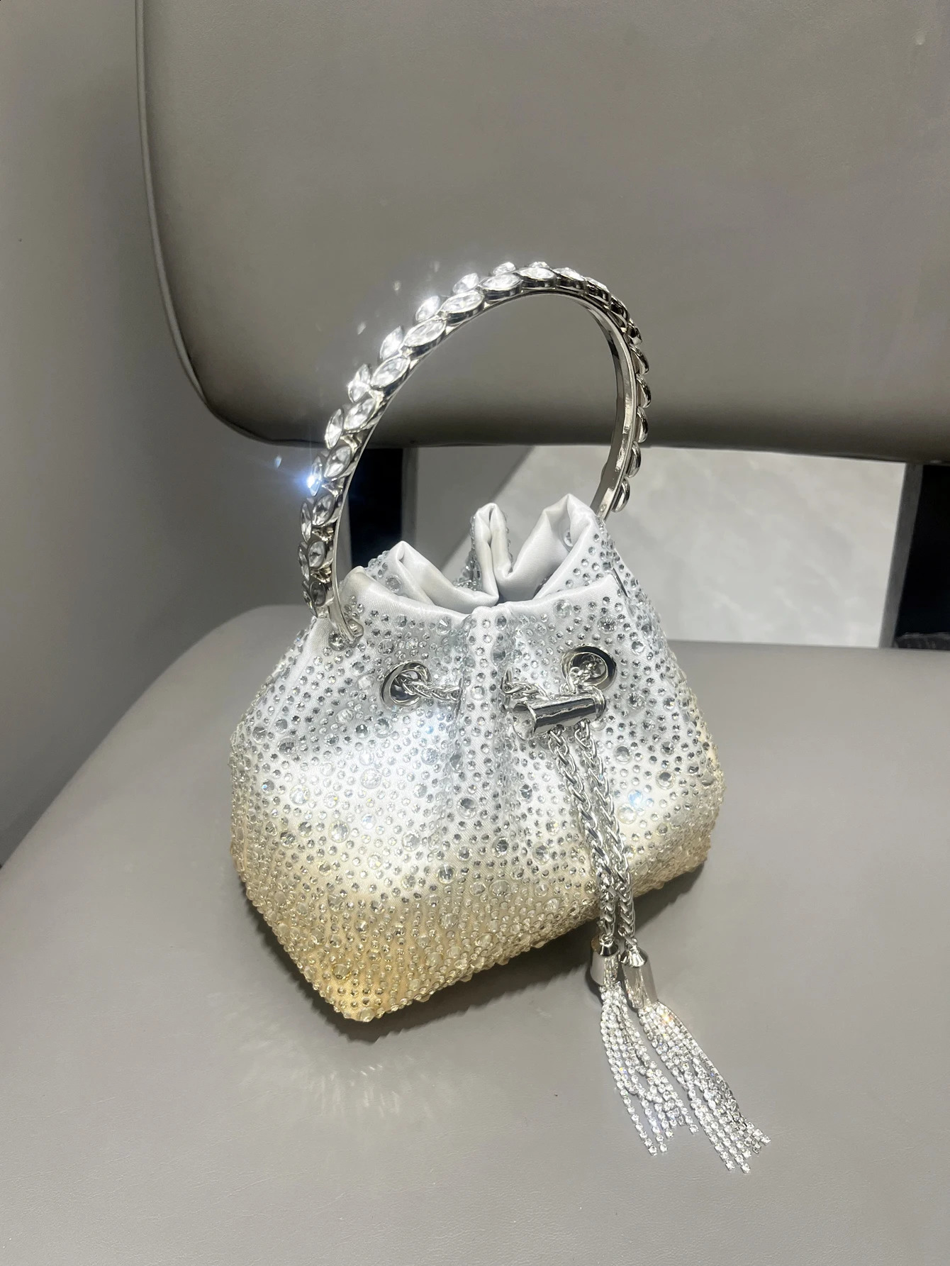 Handle Rhine Stone Evening Clutch Bag Wallet and Handbag Designer Shoulder Shining Crystal 240822 32c9 4