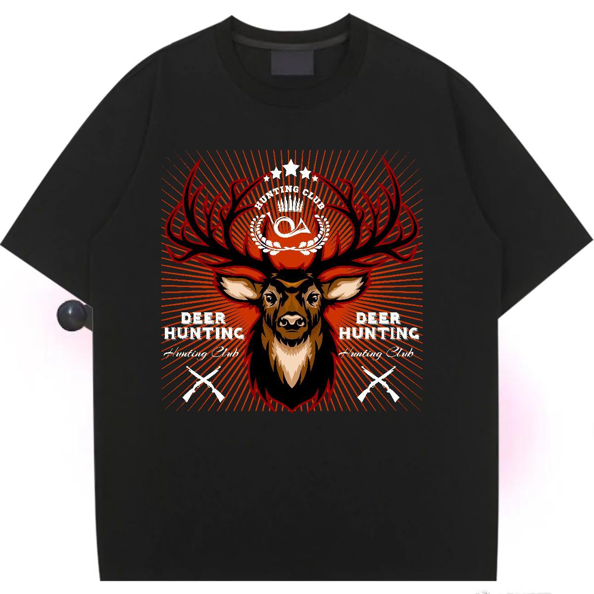 Fashion Casual Woman T Shirts Breathable 100% Cotton 230g Couples T Shirts Plus Size Custom deer Street Unisex Clothings