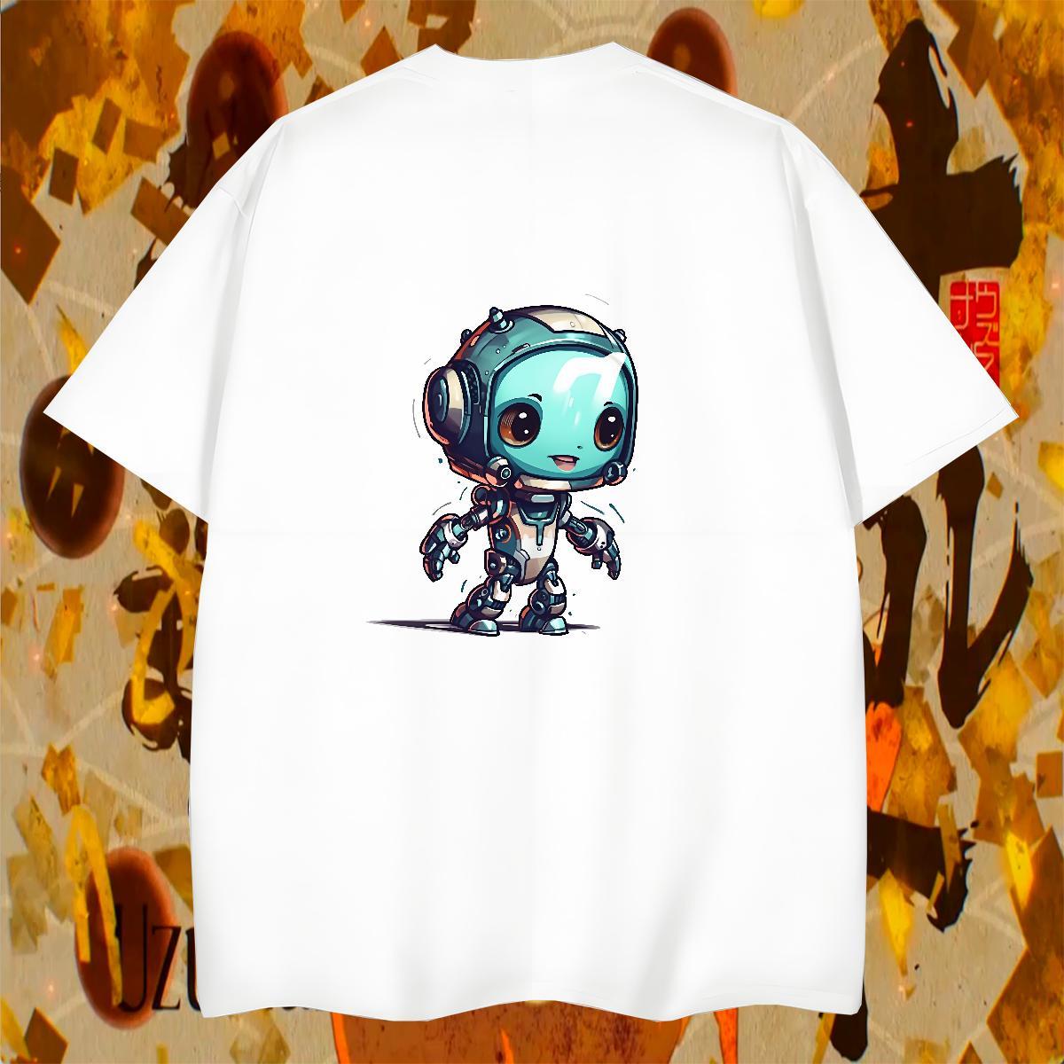 Unisex Men Tops Tees Casual 230g 100% Cotton DIY Logo Oversized Round Neck Short Sleeve ET T Shirts Men Wholesale Top Tees