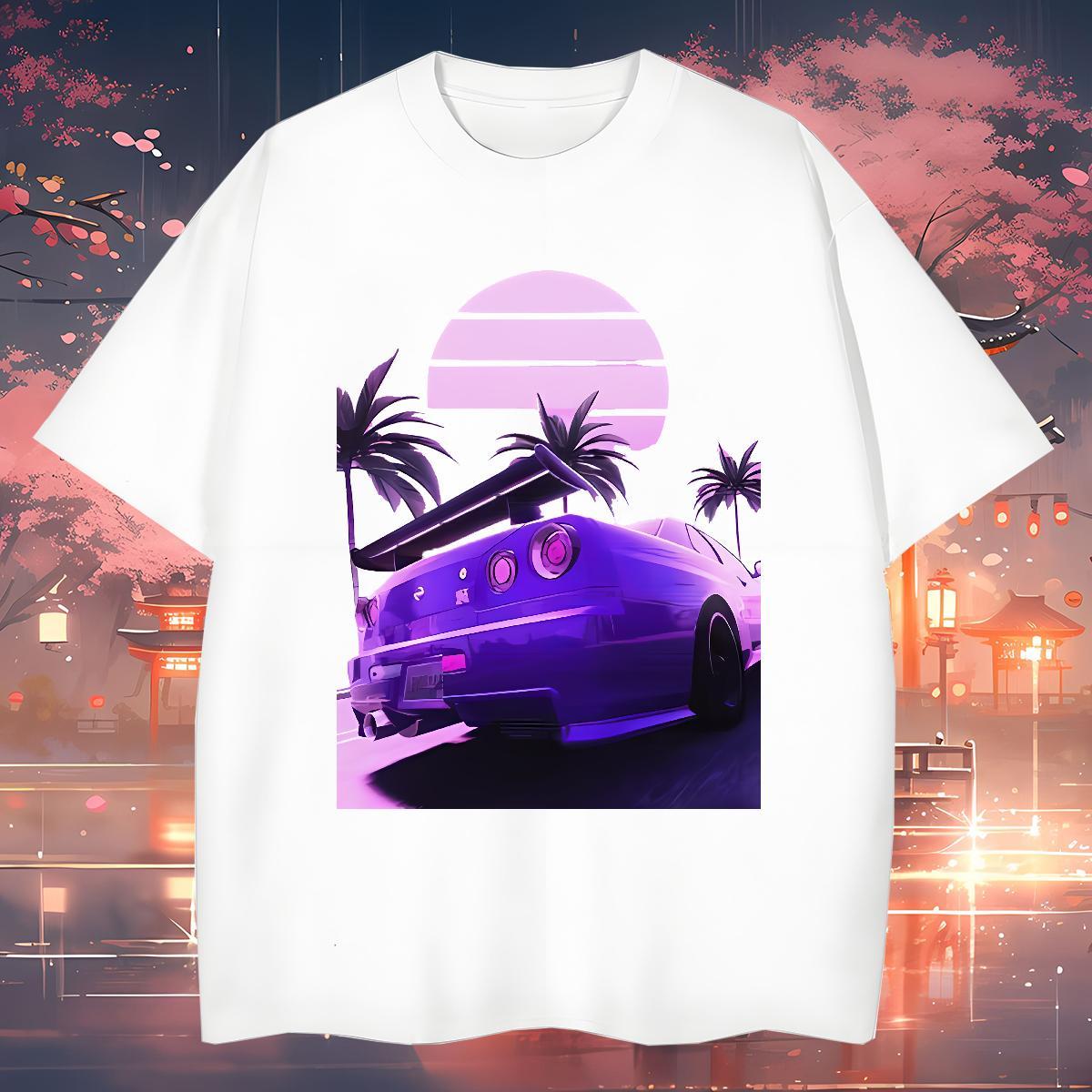 Free Shipping car T-Shirts Sport Couples T Shirts 230g Cotton Designer Fashion O Neck Short Sleeves Custom Big Size Tshirts