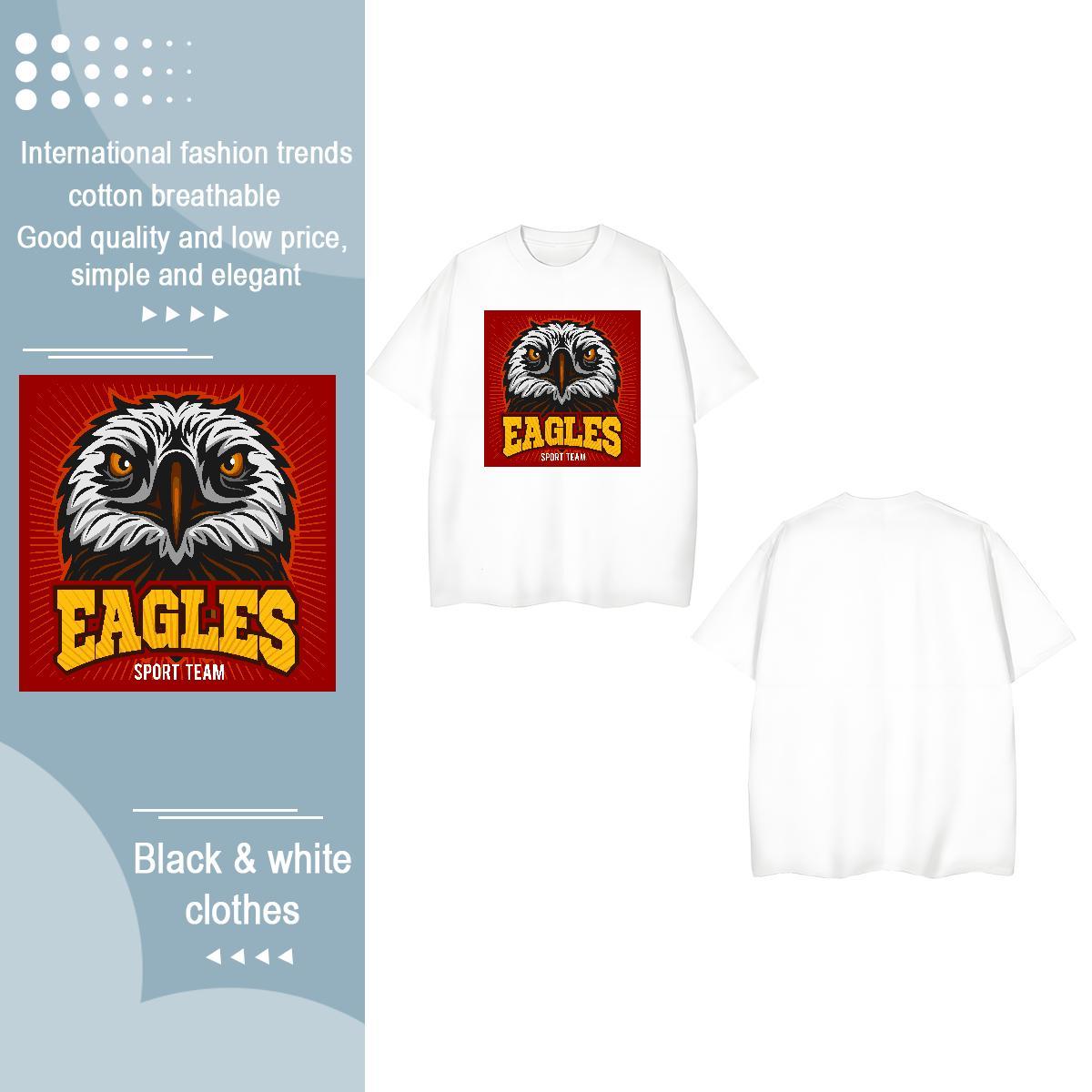 2024 Casual T Shirts Women O Neck Short Sleeves 100% Cotton 230g Unisex Tshirts Customized eagle Street Wear Designer Top Shirts
