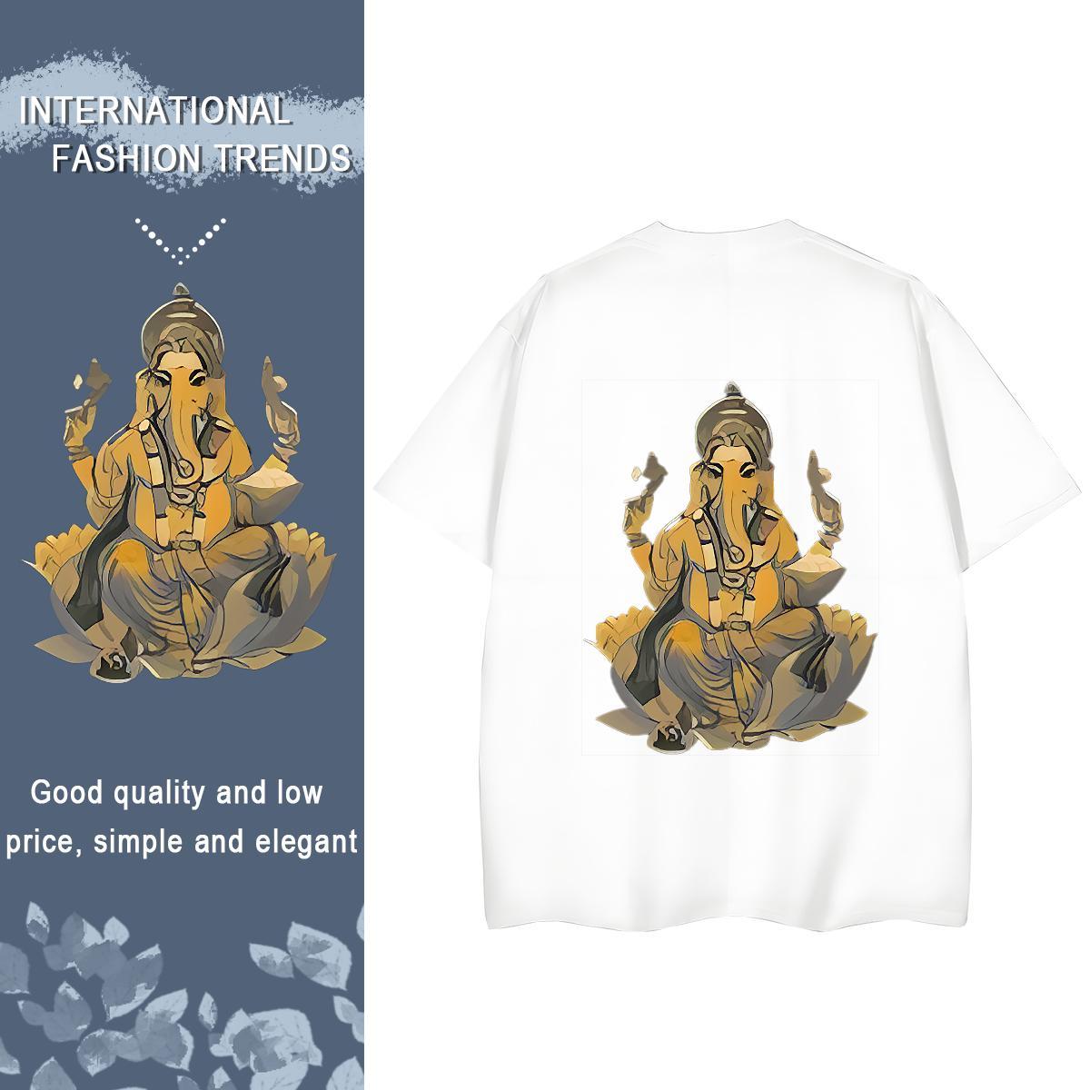 2024 Designer Womens T Shirts 230g Cotton Breathable Soft Hip Hop religion Women Tees Female Cartoon Printing L-4XL Clothings