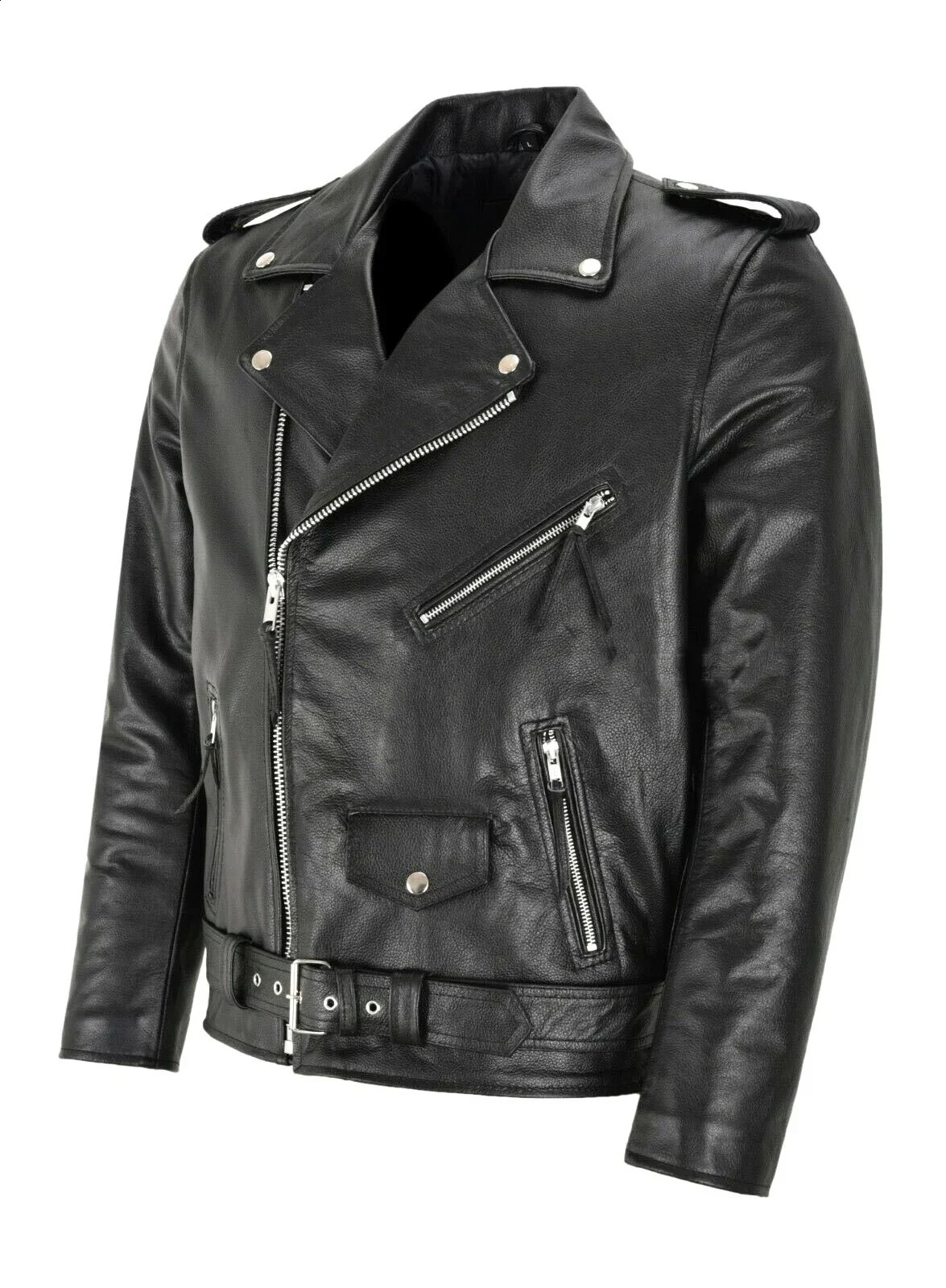 Boutique Punk Men PU Leather Jacket Motorcycle Fashion Slim Fit Leather Coat 240822