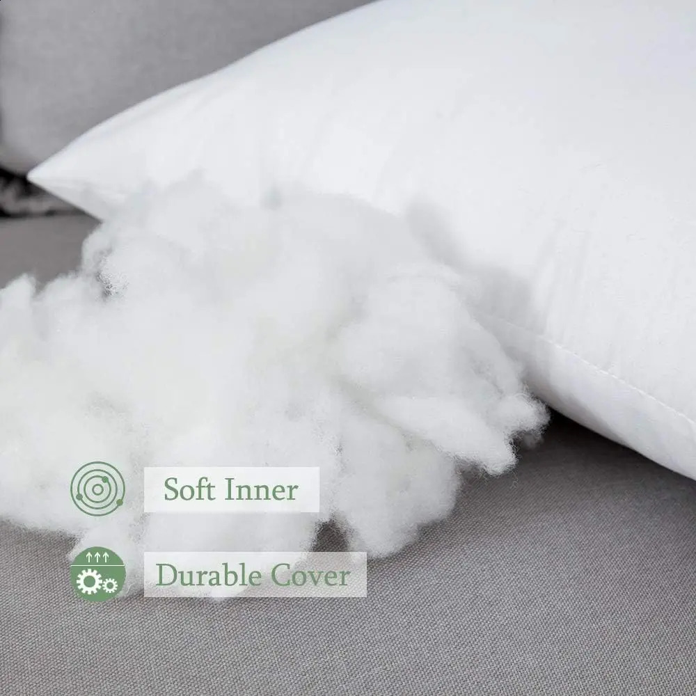 White Home Cushion Inner Filling Cottonpadded Pillow Core for Sofa Car Soft Insert Vacuum Packaging 240821
