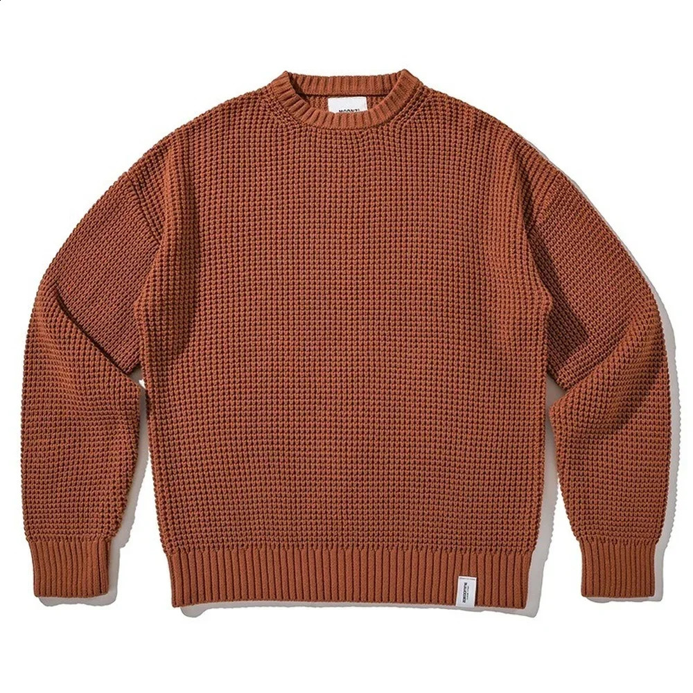 Harajuku Mens Winter Casual Suitable for Collar Sweaters Pullover Knitted Fashion Clothing 240821