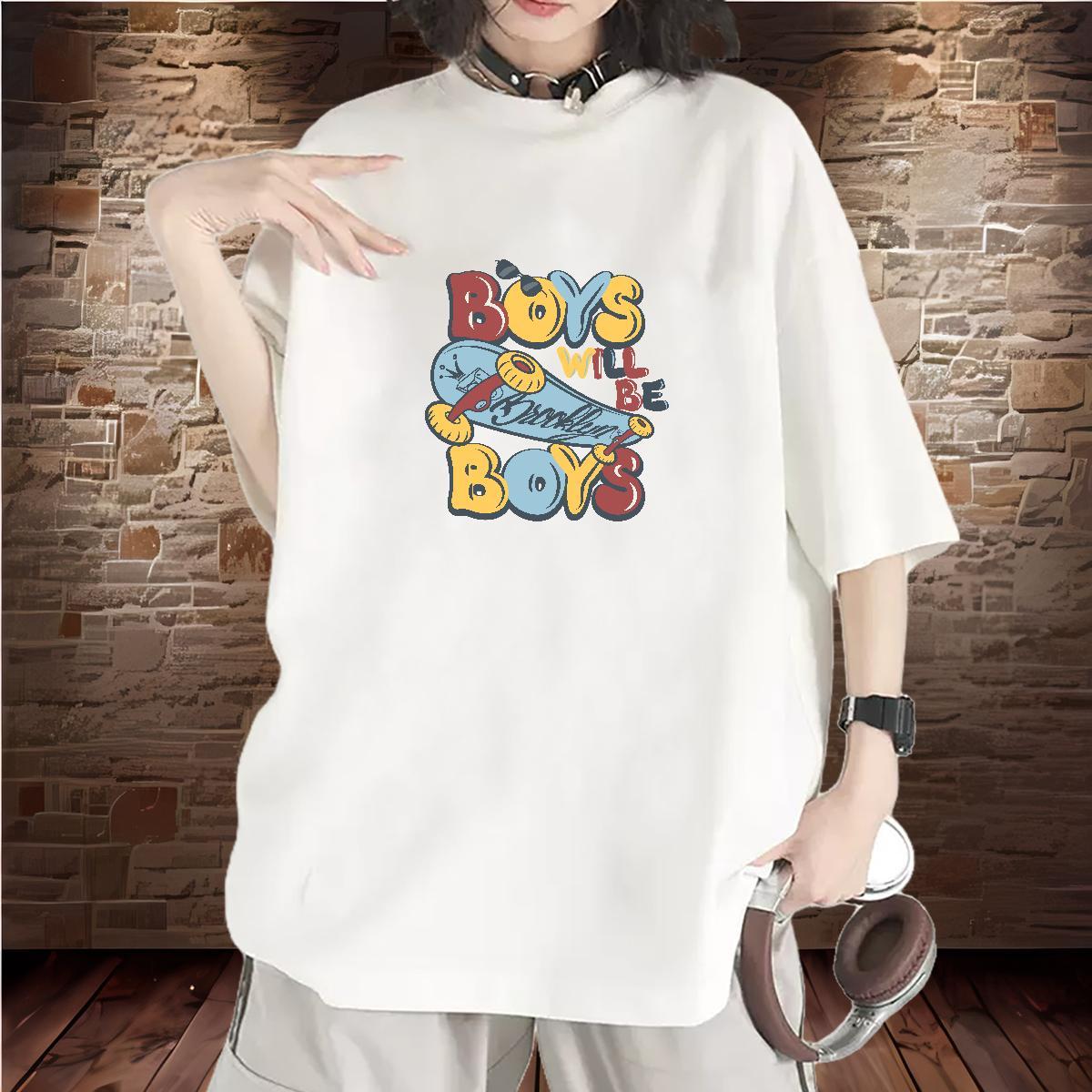 Nice Lady T shirt 230g 100% Cotton letter Sport Womens T Shirts Short Sleeve O-Neck Custom Print Plus Size Tops Shirt