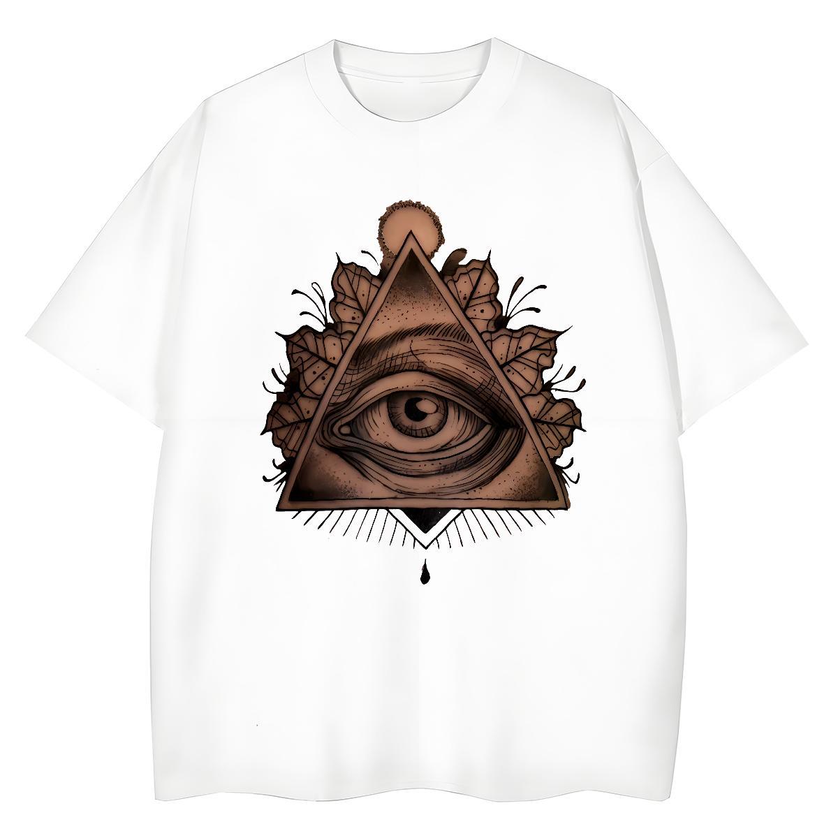 2024 Designer T shirt 230g 100% Cotton O-Neck Short Sleeve Sports Street Wear eye of the devil Women Tshirts High quality Custom Print Plus Size Tops 