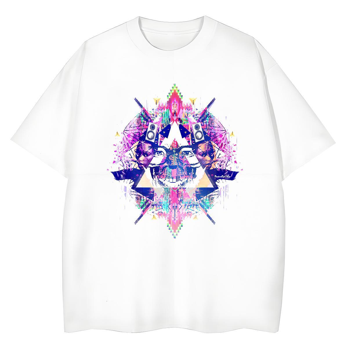Classic Women T Shirts 230g 100% Cotton Breathable Crew Neck Casual Sport eye of the devil Unisex Tshirts Wholesale Oversized L-4XL Tees Shirts