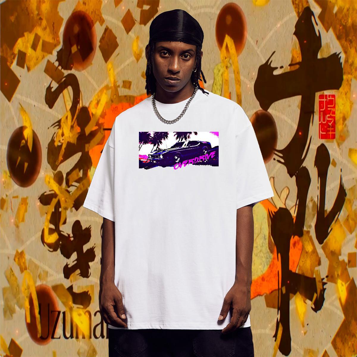 Soft Tshirts Street 100% Cotton 230g Cartoon Print Short Sleeve Soft car T Shirt For Man Classic Casual Tees Shirts