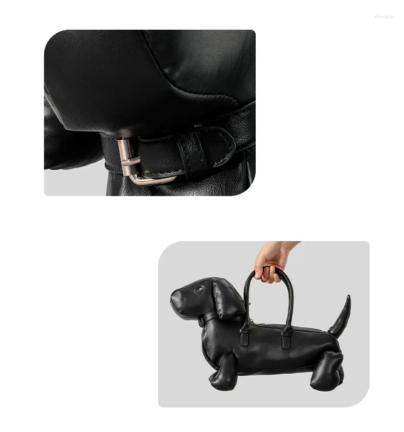 Shoulder Bags Niche Design Handmade Loyal Dog Shape Bag PU Underarm Ins Unisex Creative Retro Handbag
