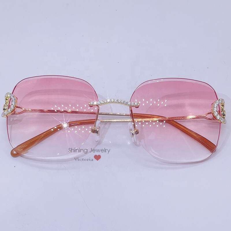 Hip Hop Rapper Jewelry 10K Real Gold VVS Dia Moissanite Sunglasses