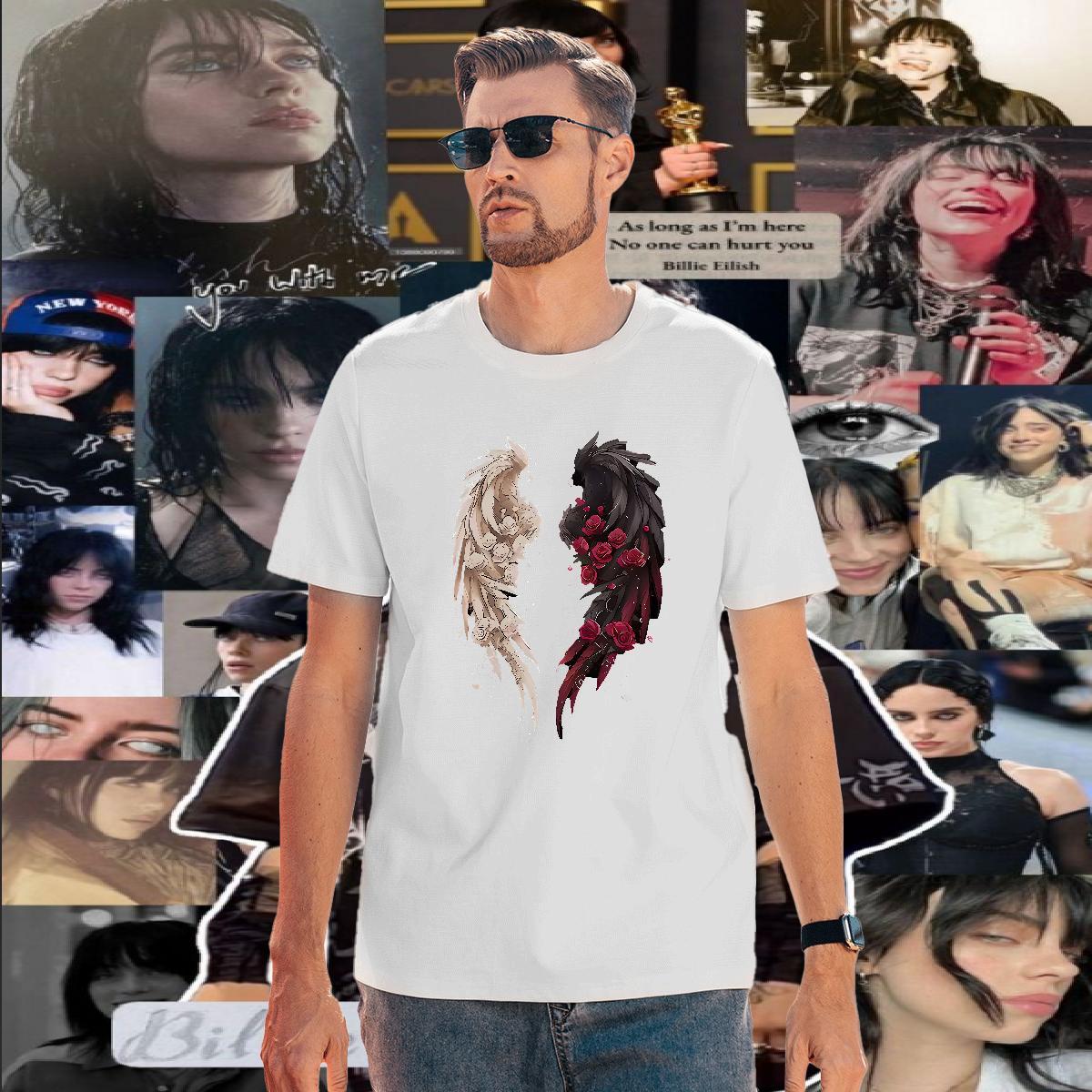 Fashion Casual Men Tops Tees 230g Pure Cotton Summer Casual wing O Neck Short Sleeves Mens T Shirts Designer Custom Cartoon Tops Shirt