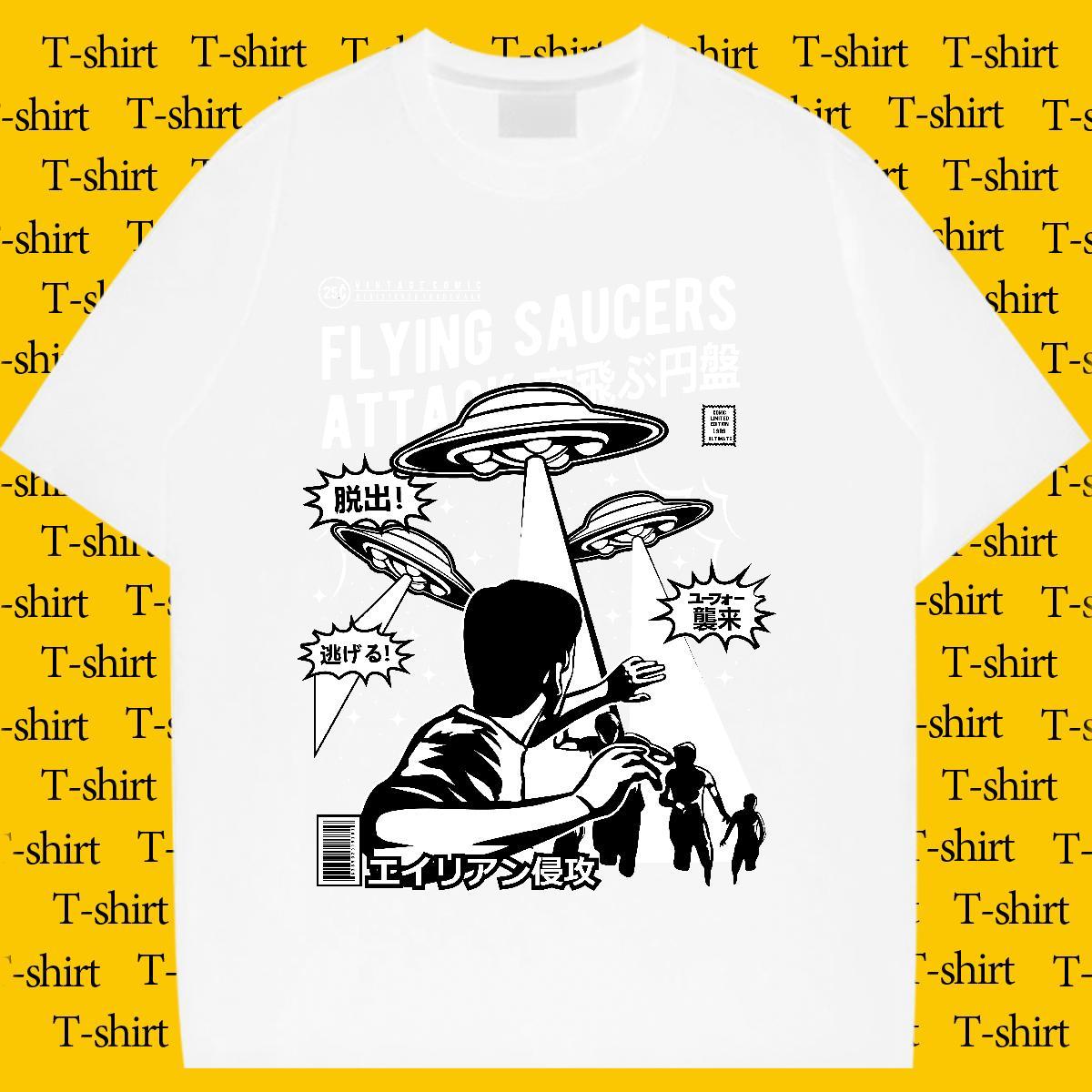 Casual New T shirt Breathable Short Sleeve 230g Cotton Unisex Tshirts Custom Printing ET Casual Daily Wear Loose fit Clothings