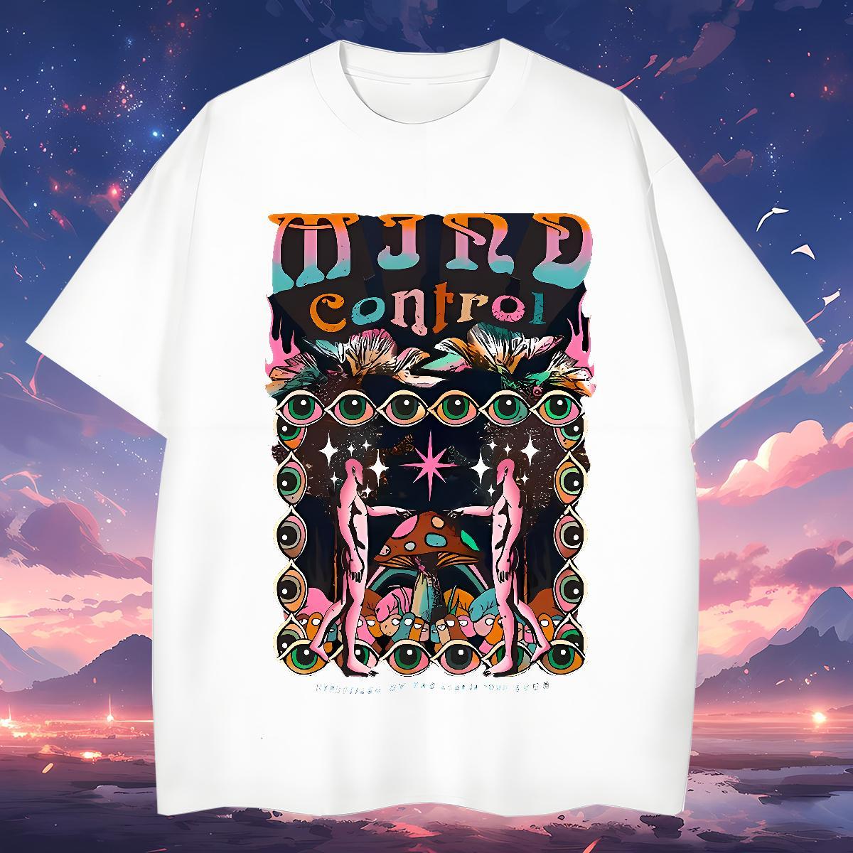 Brand eyes T shirt Daily Wear Men Tees 100% Cotton 230g Fashion Short Sleeve Soft Customized Print Clothes