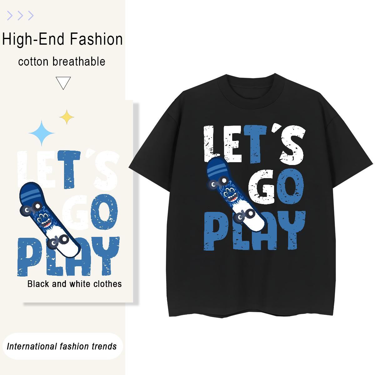 Classic Tshirt for Man Woman Casual Beach 230g Cotton Custom Print Oversized O-Neck Short Sleeve letter T shirt Fashion Tees Shirts