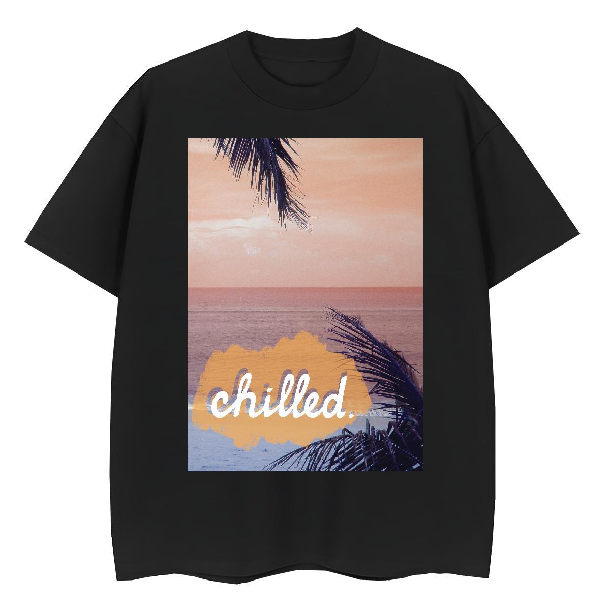 Loose Tshirts Home Outdoor 100% Cotton 230g Anime Print Breathable Short Sleeve beach Mens T Shirts Custom Wear