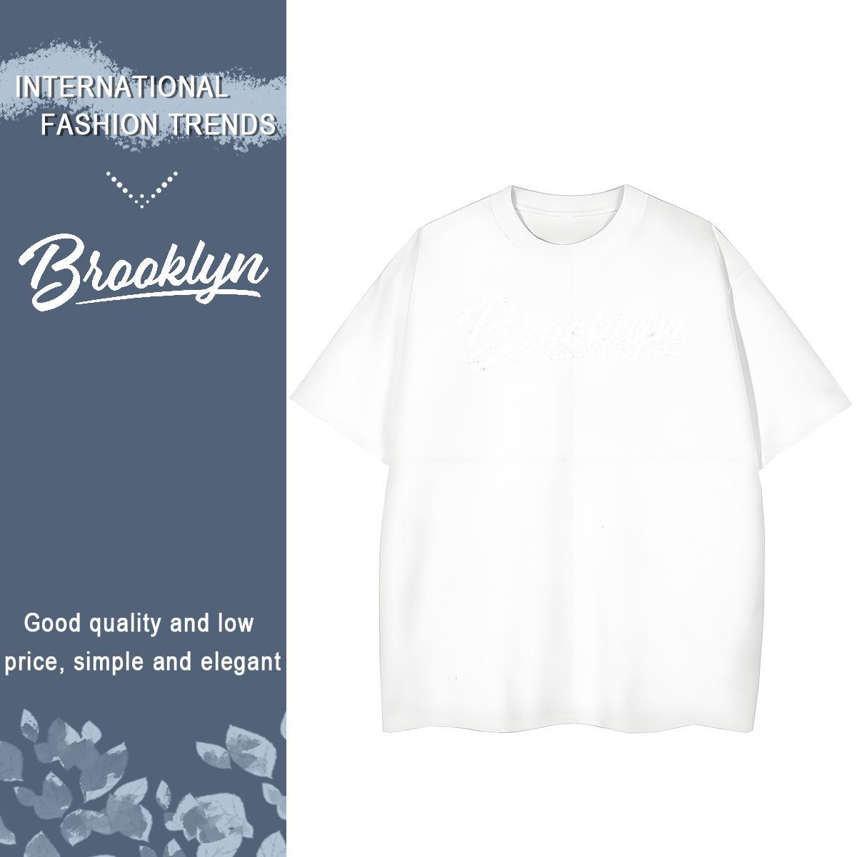 Unisex Woman Tshirt 100% Cotton 230g Brooklyn High Street Hip Hop Womens T Shirts Breathable Custom Print Oversized Tops Tees