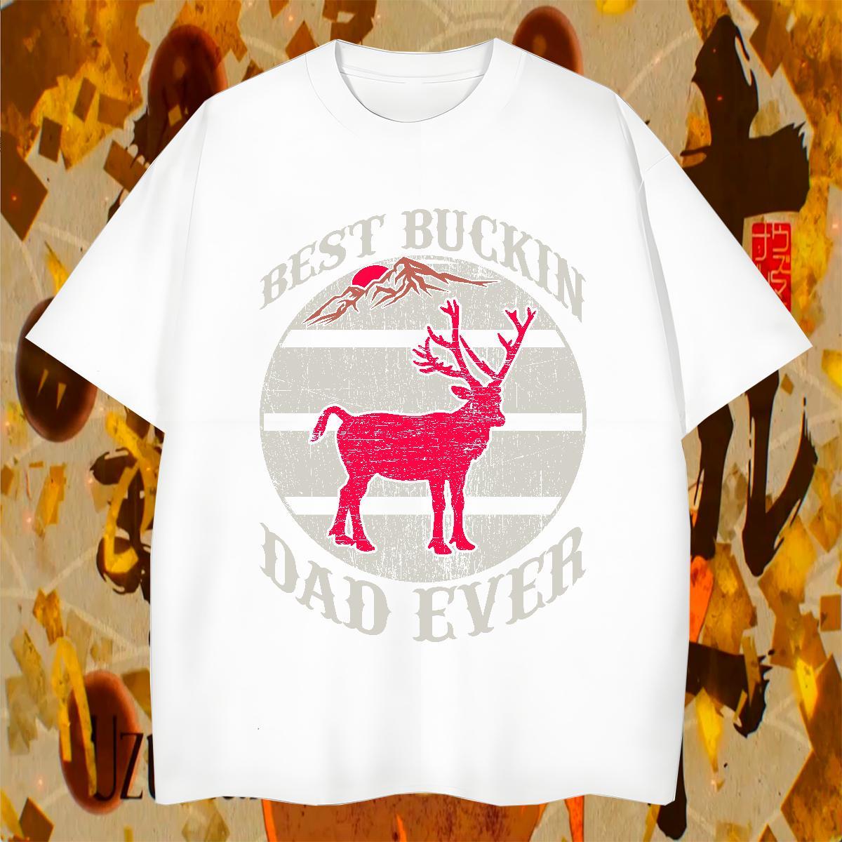 Wholesale Couples T Shirts Home Outdoor 100% Cotton 230g White Plus Size Breathable Short Sleeve deer T-Shirts for Men Fashion Casual Polos