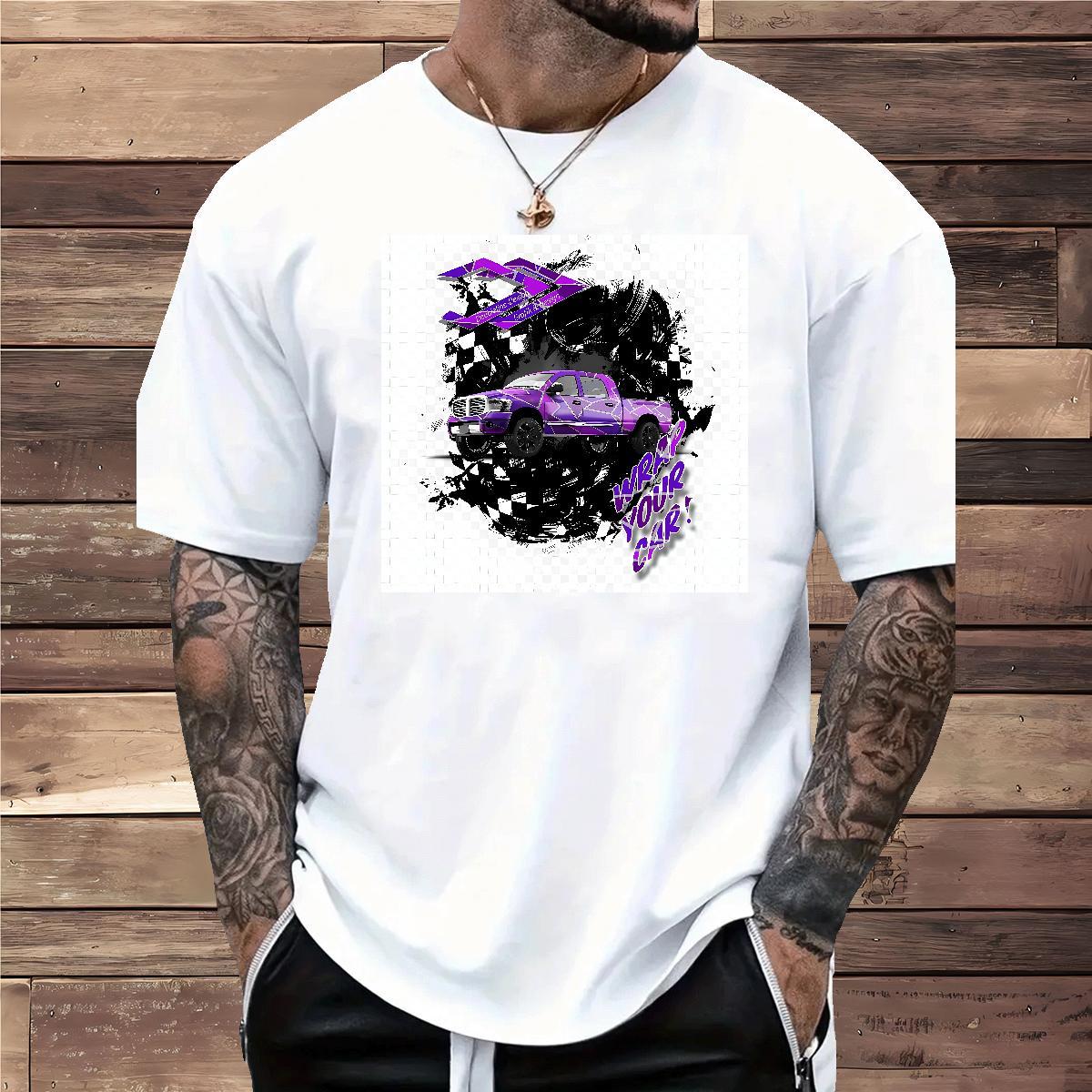 Soft car T-Shirts for Men Casual Daily Wear Men Clothes T-Shirt 230g Pure Cotton Factory Direct Breathable Short Sleeve Custom Anime Tops Shirt
