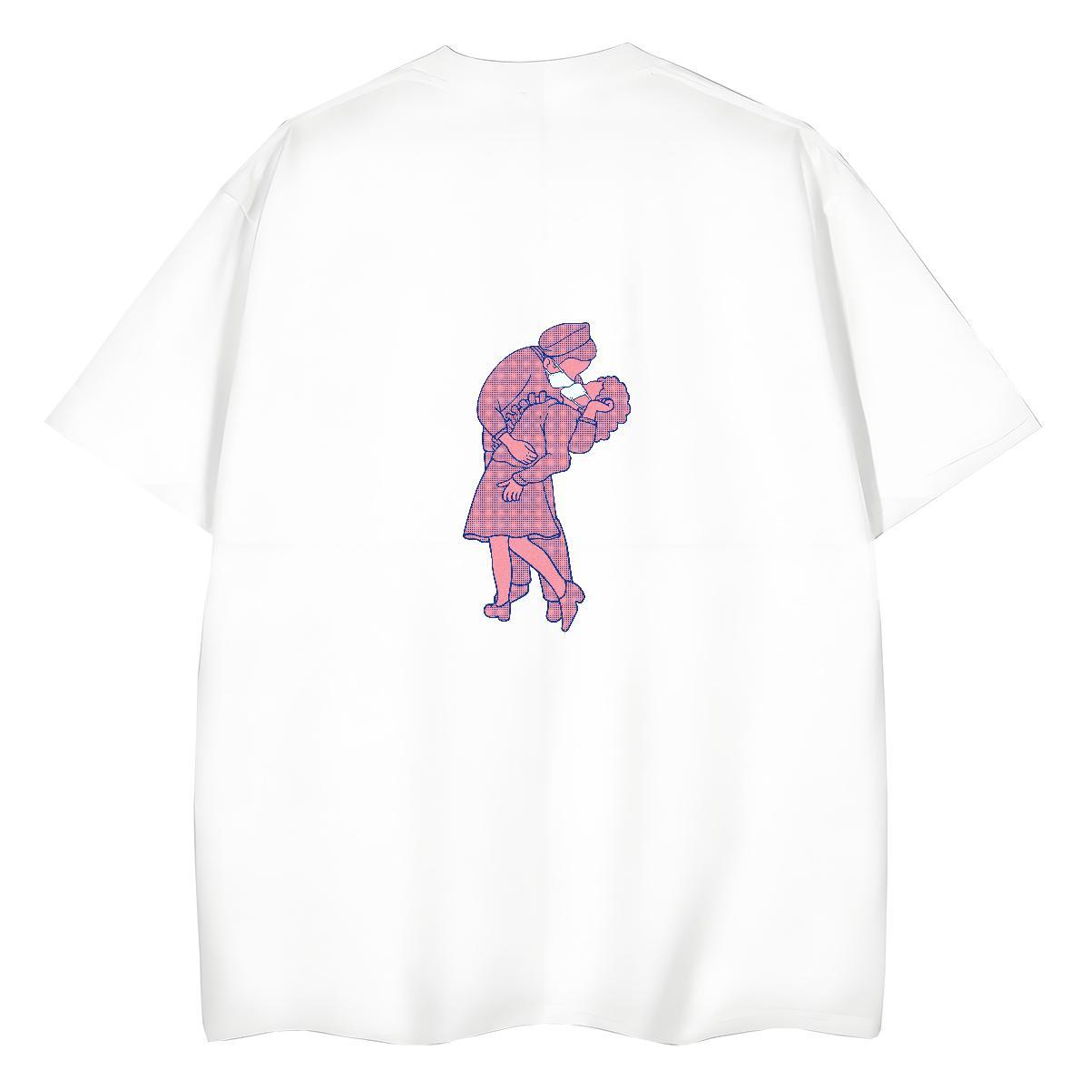 Brand T-Shirts 230g 100% Cotton O-Neck Short Sleeve Daily Outfit portrait Women Tees Designer Floral Print Polos
