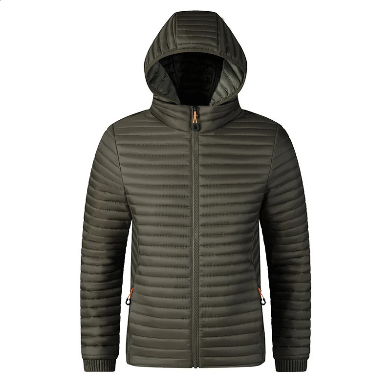 Mens winter warm Parkas jacket mens hooded casual detachable hat set 240822