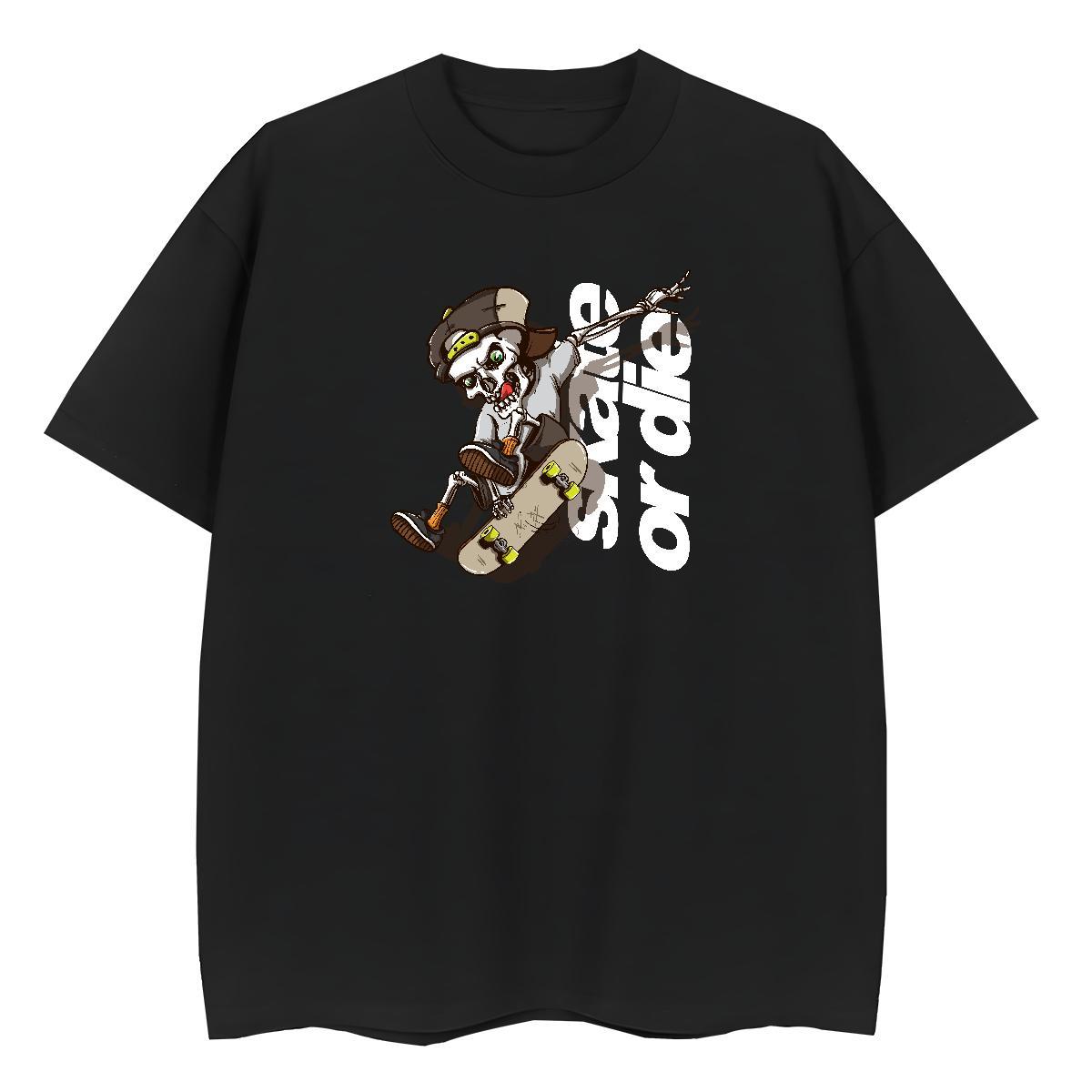 2024 Designer Woman T Shirts 230g Pure Cotton Crew Neck Breathable Spring Summer skull Womens Tshirts Loose Anime Oversized Polos