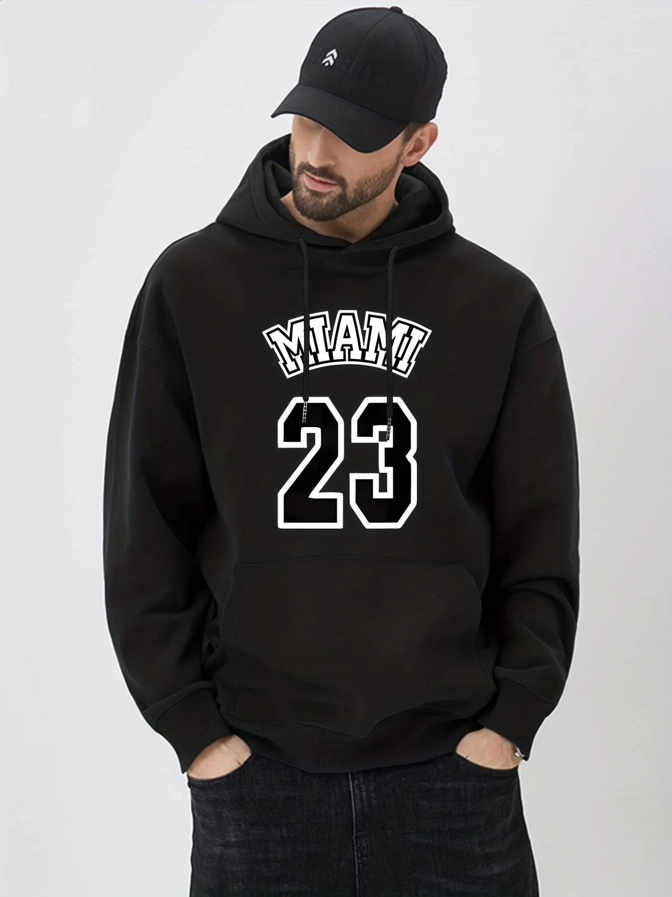 Mens Autumn Loose Fit Long Sleeve Hoodie 240822