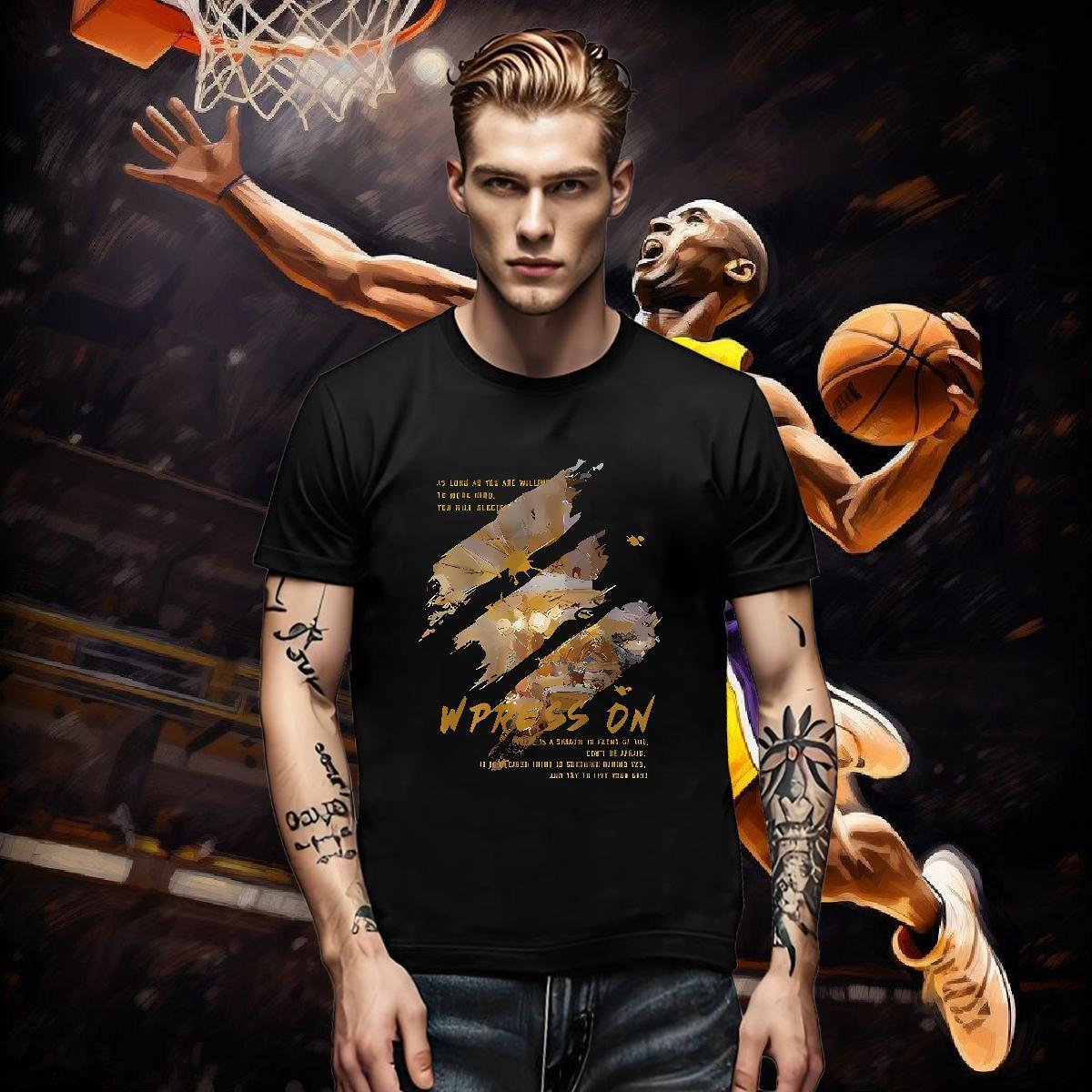 Customized painting Couples T Shirts 230g Cotton T Shirts Men Anime Street Breathable Short Sleeve Classic Wear