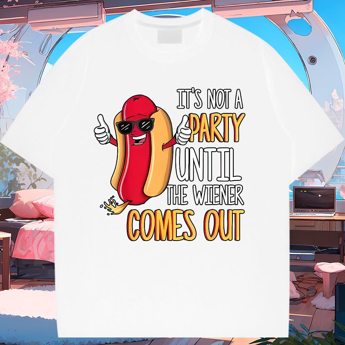 Unisex Womens Tshirts 230g Cotton hot dog Outdoor T-Shirts for Women Breathable Short Sleeve DIY Logo Polos