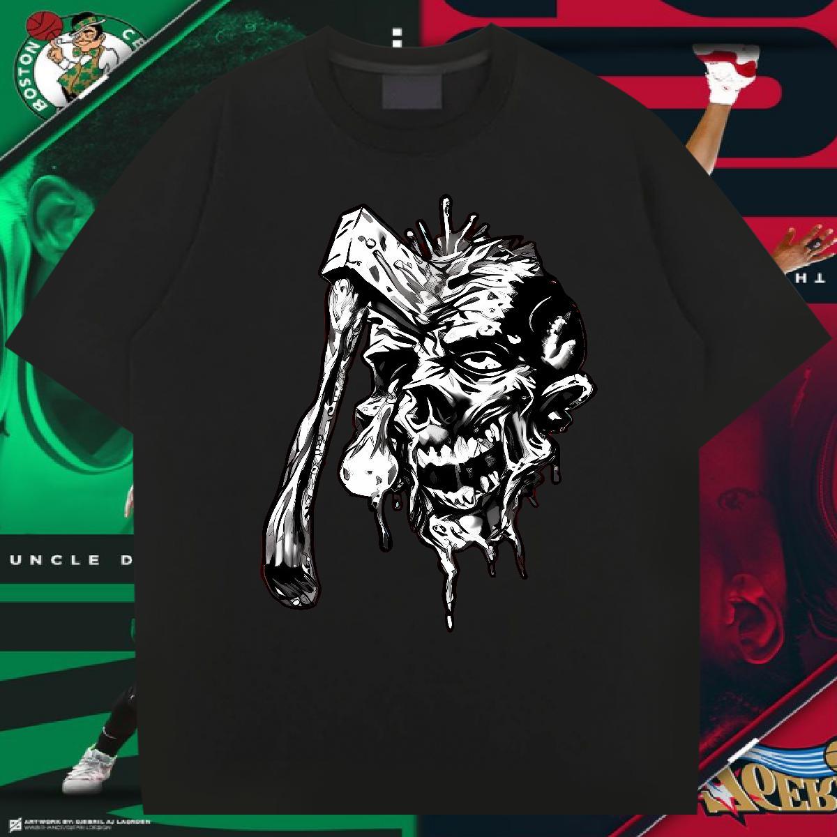 Custom Men Tops Tees 100% Cotton 230g Beach skull Short Sleeve O-Neck T shirt Free Shipping Customized Print Top Tees