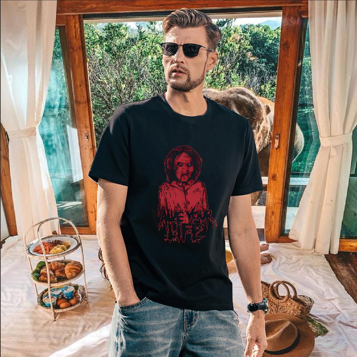 2024 New Mens Tshirts 230g Pure Cotton Anime Printing Street skull Breathable T Shirt For Man Unisex Graphic Tops Tees