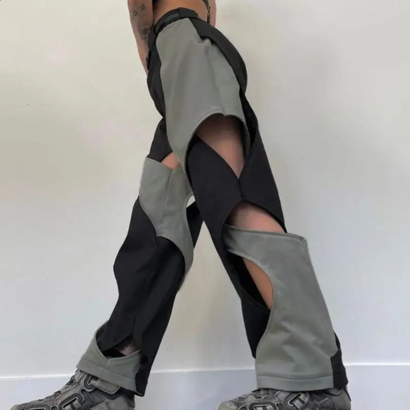 Men Sweatpants Wide Leg Joggers Trousers Track Pants Clothes Y2K Women Streetwear Techwear Black Cargo Korean Harajuku Parachute 240821