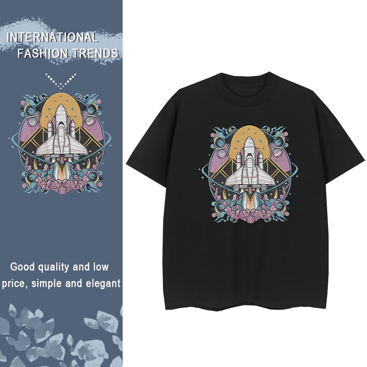 2024 DIY T-Shirts 230g 100% Cotton Breathable Crew Neck Daily Outfit plane Lady T shirt Designer Nice Customized Print Tops