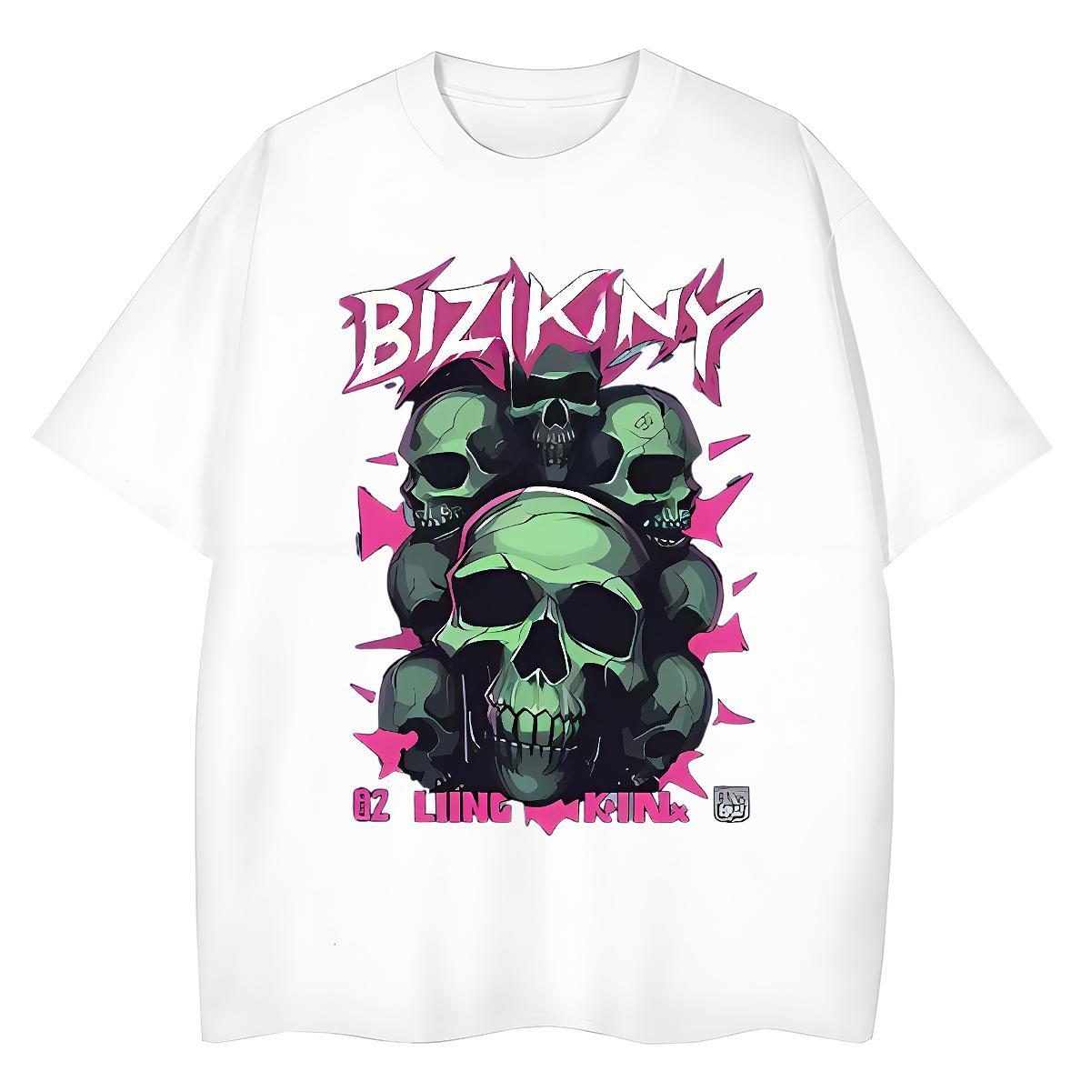 Designer T-Shirts for Women 230g Pure Cotton Breathable Short Sleeve Sport skull Couples T Shirts Comfortable DIY Anime Printed Clothes