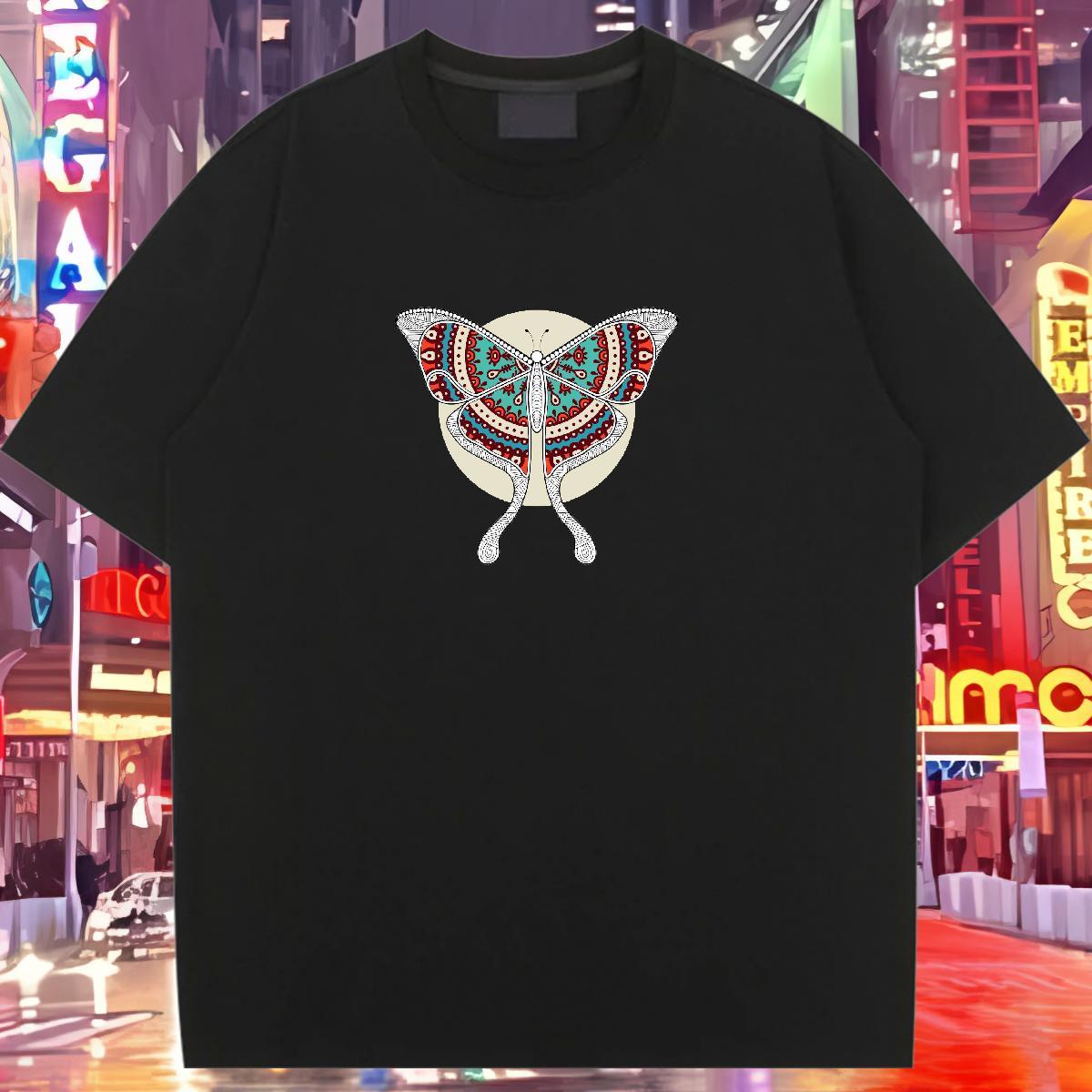 2024 Designer T Shirts Women Comfortable 230g Pure Cotton Woman Tshirt Skull Butterfly Street Casual Female Tops Tees